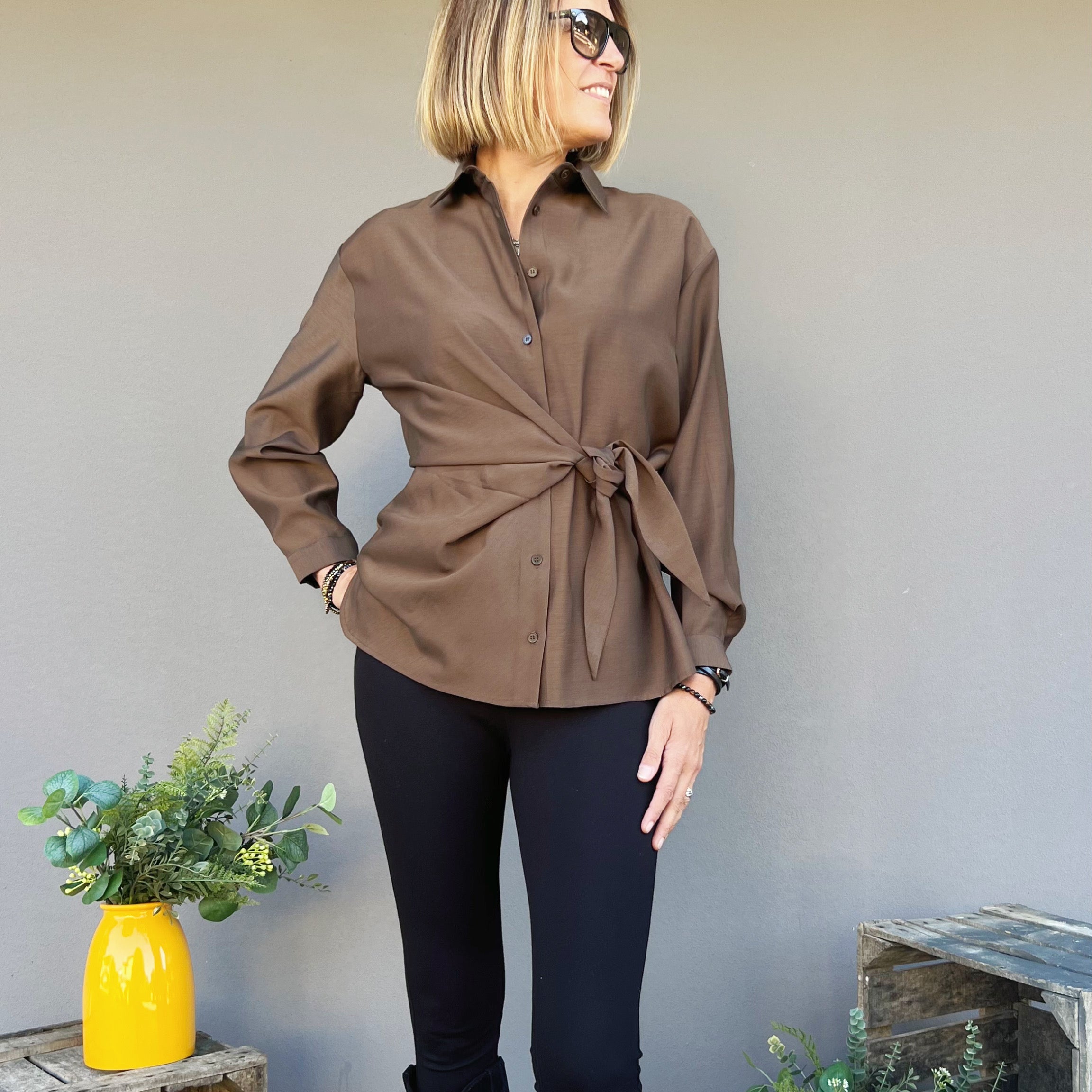 ELEH - CAMICIA MARRONE