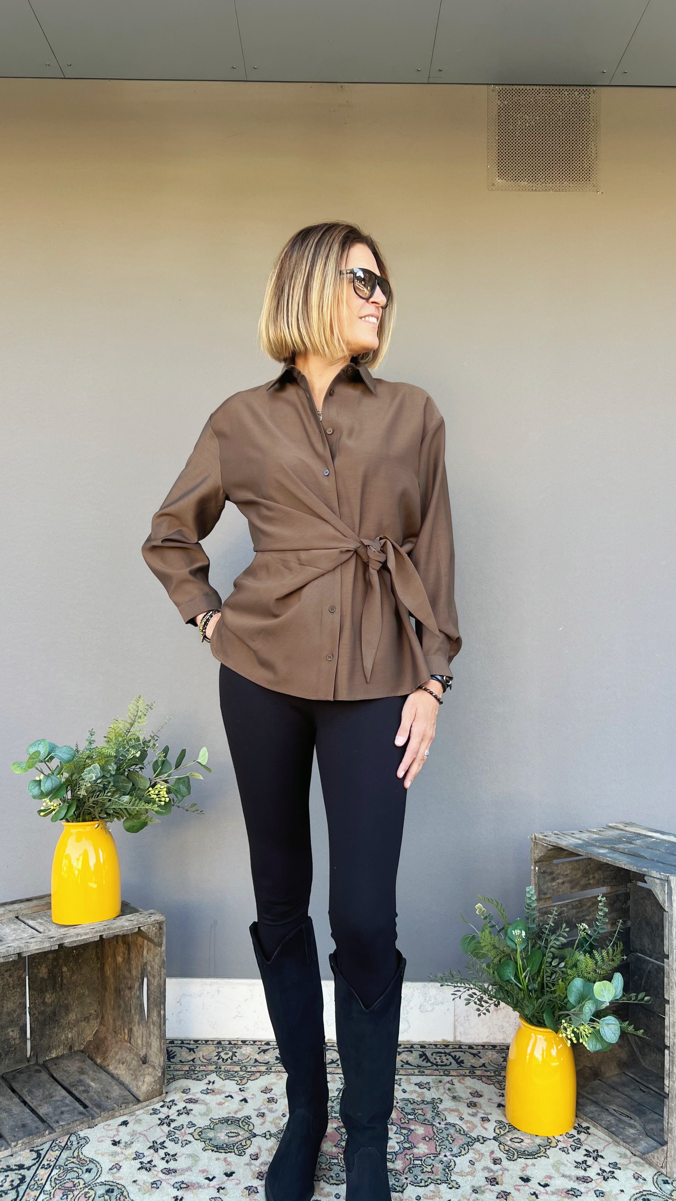 ELEH - CAMICIA MARRONE