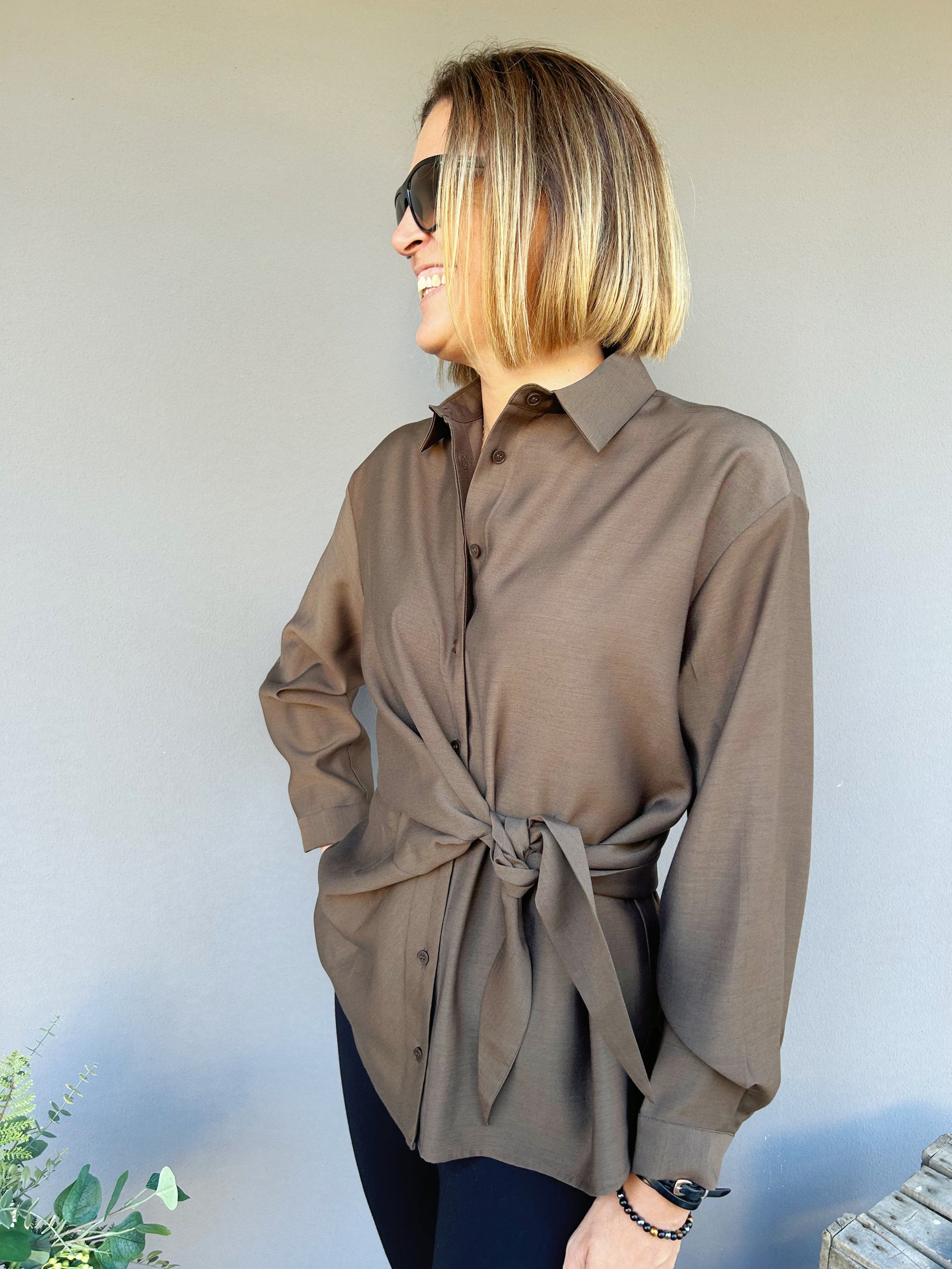 ELEH - CAMICIA MARRONE