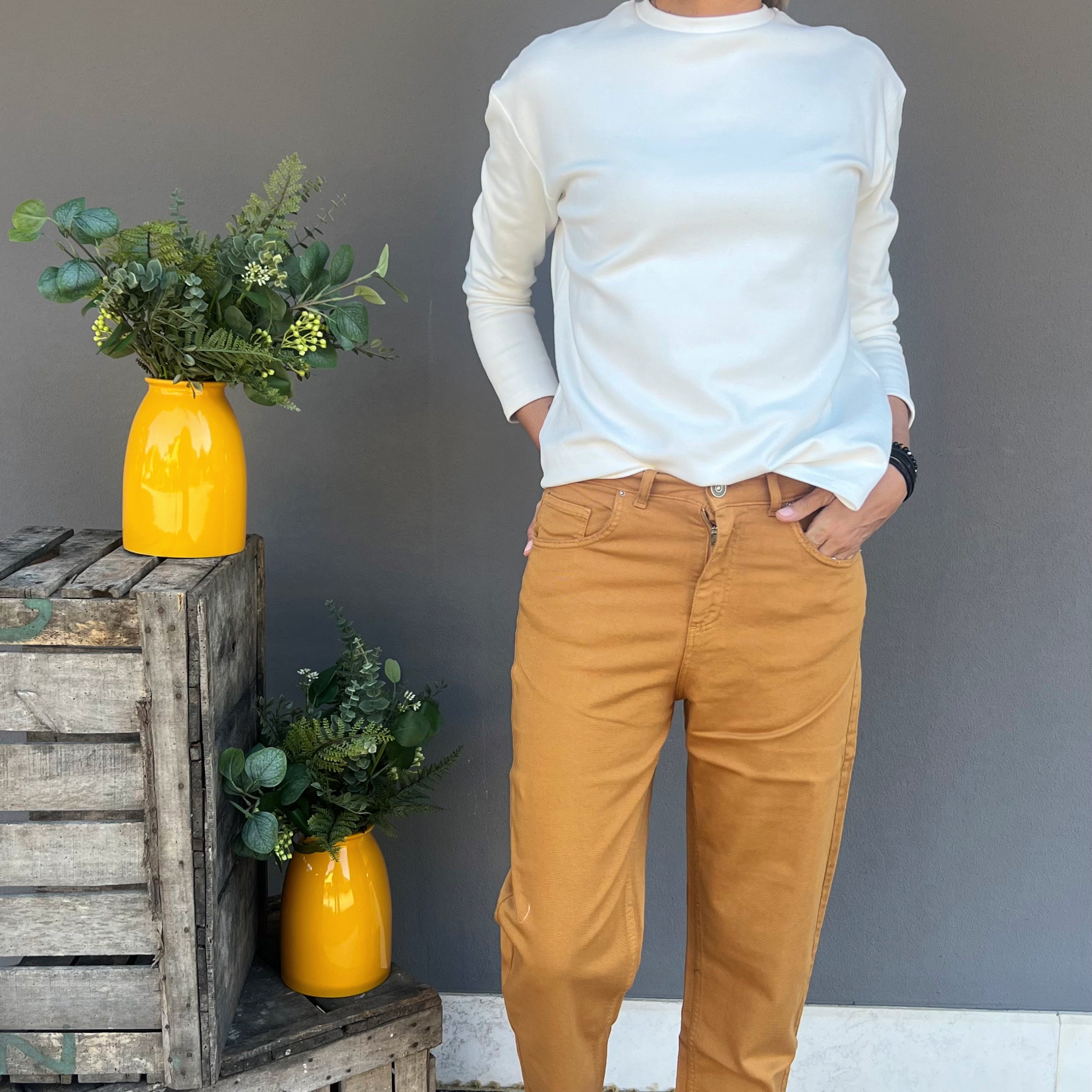 GOD SAVE DENIM - JEANS CARROT MIELE