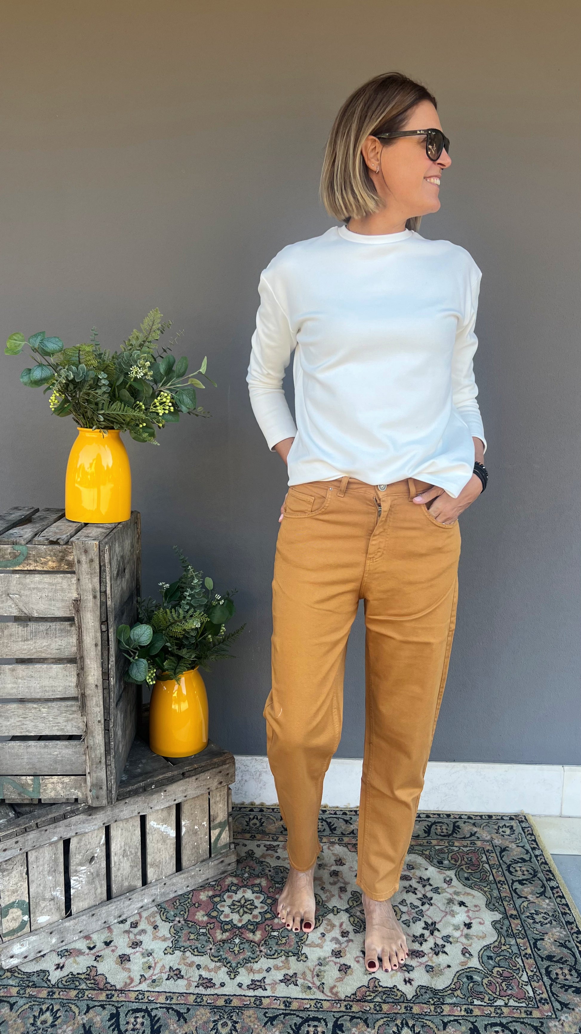 GOD SAVE DENIM - JEANS CARROT MIELE