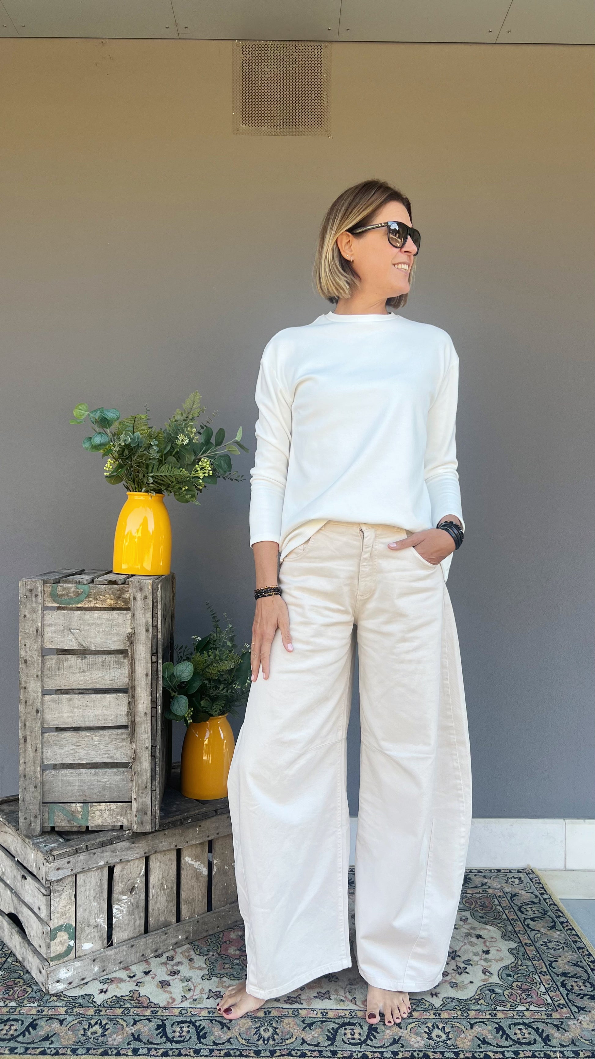 GOD SAVE DENIM - JEANS BALLOON BEIGE