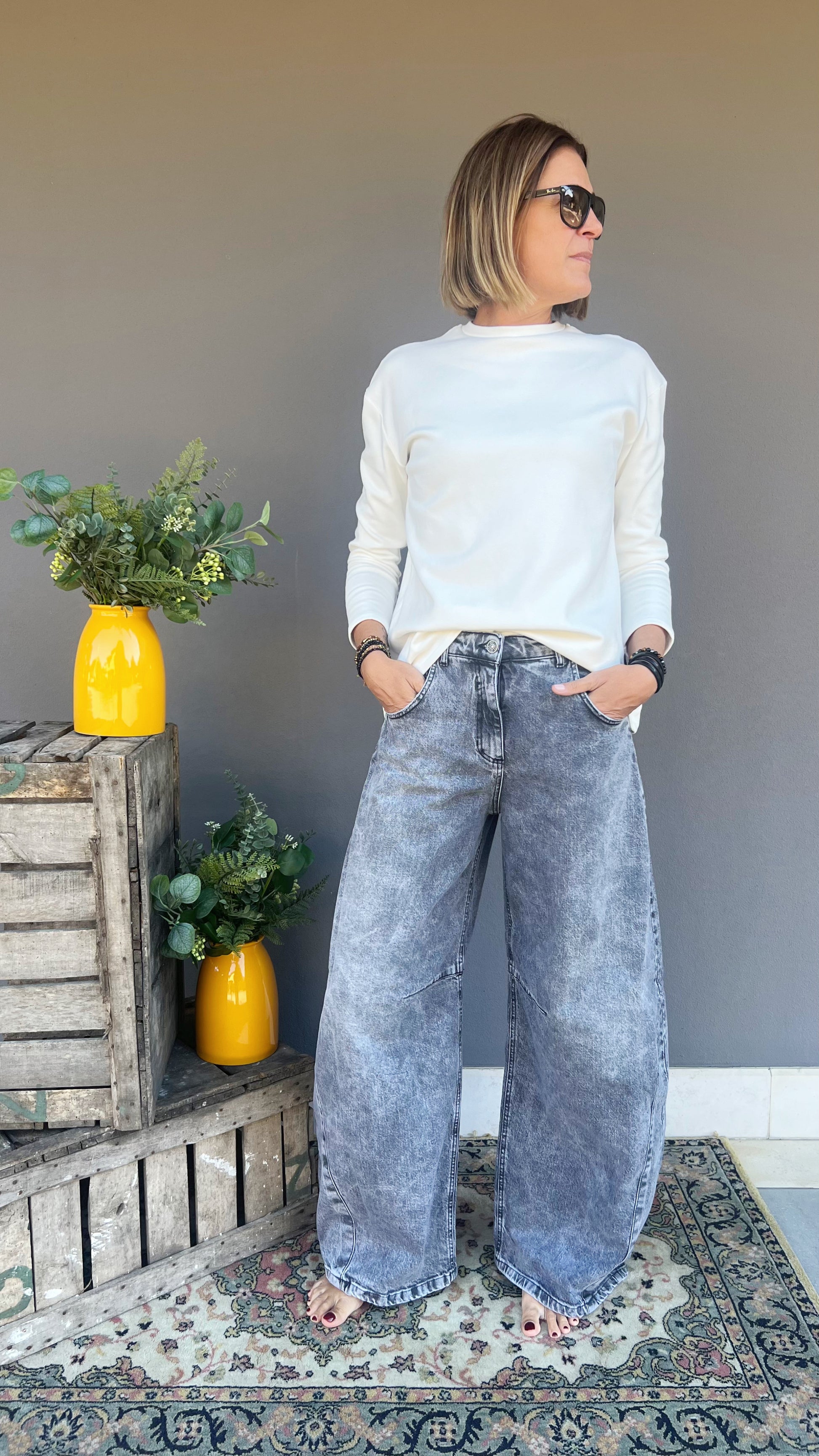 GOD SAVE DENIM - JEANS BALLOON SLAVATO BLACK