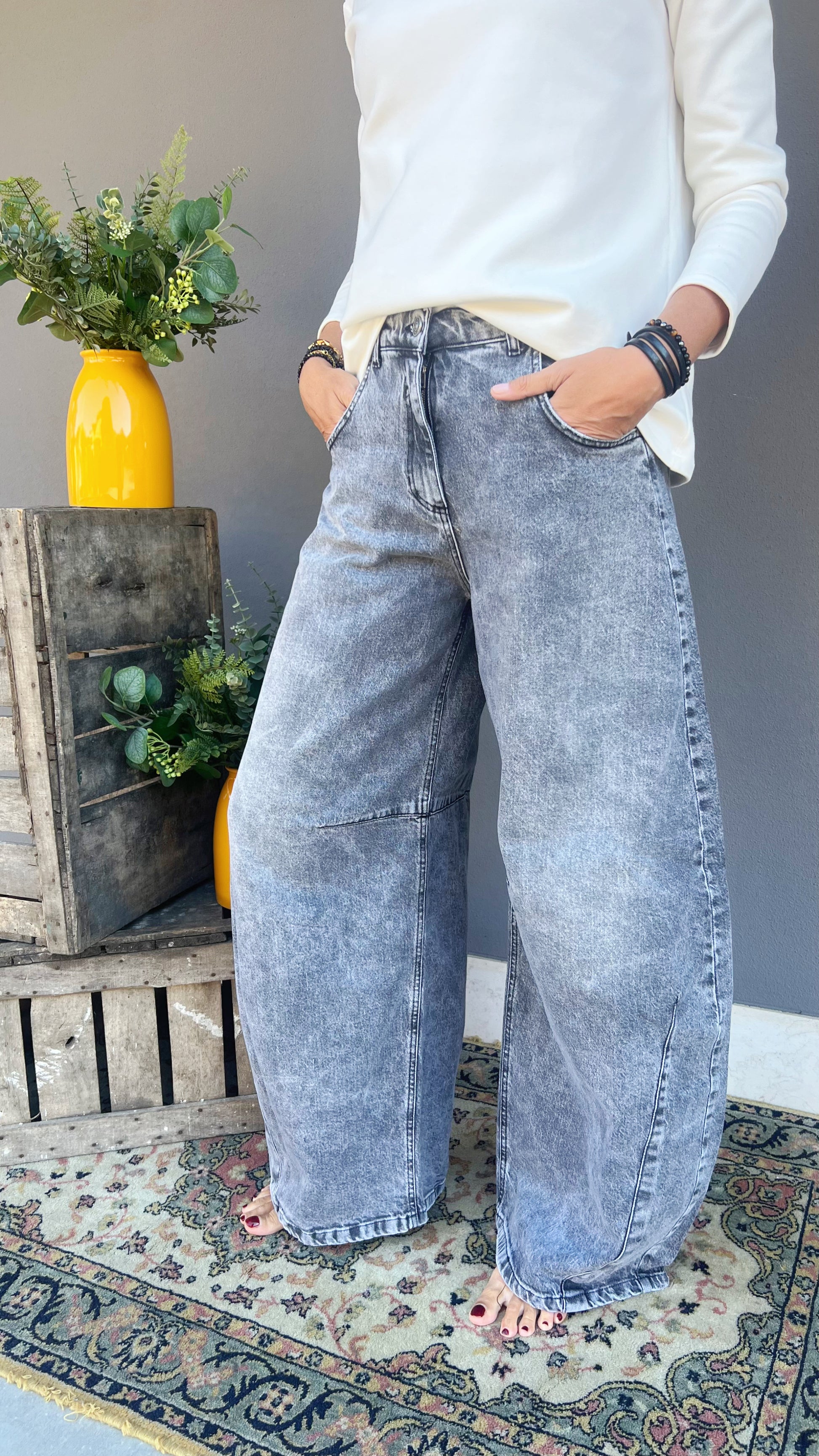 GOD SAVE DENIM - JEANS BALLOON SLAVATO BLACK