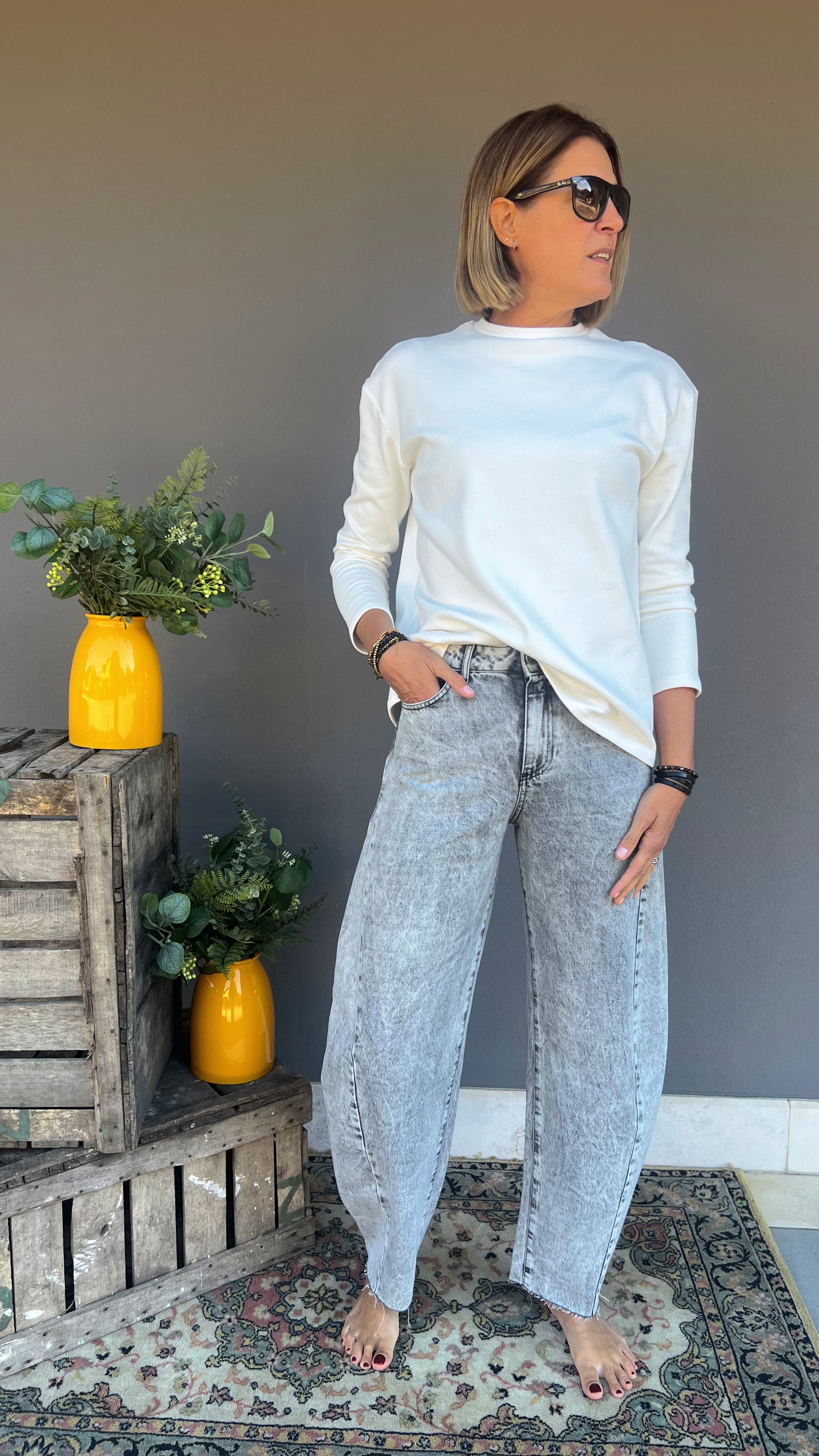 GOD SAVE DENIM - JEANS BALLOON SFRANGIATO