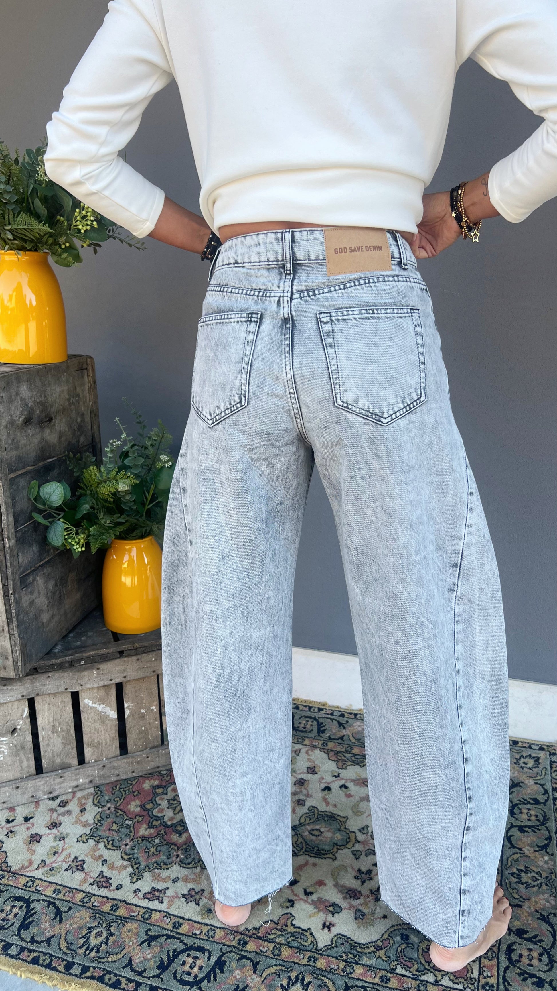 GOD SAVE DENIM - JEANS BALLOON SFRANGIATO