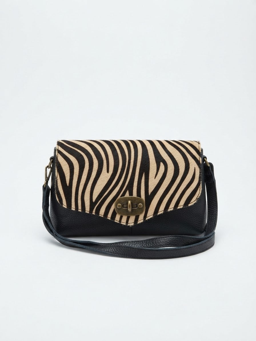 POLO SHOES BAGS - BORSA POSTINO ZEBRATA BEIGE