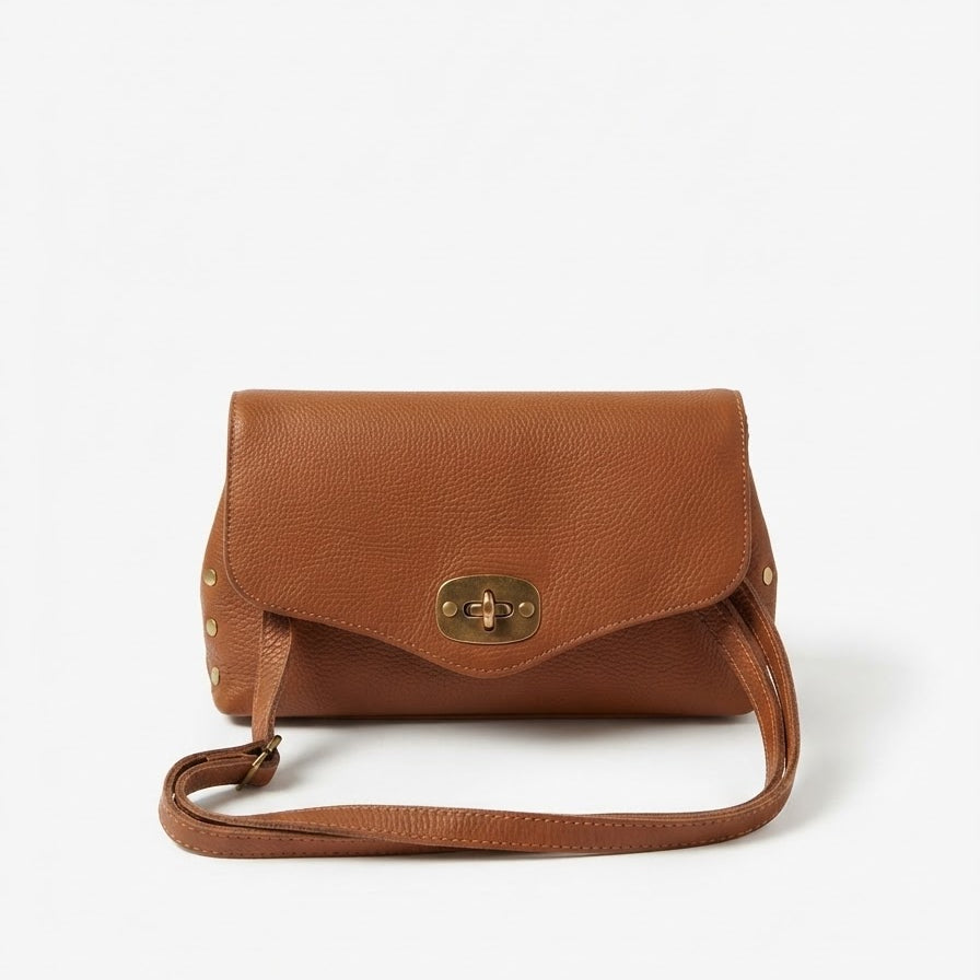 POLO SHOES BAGS - BORSA POSTINO CUOIO