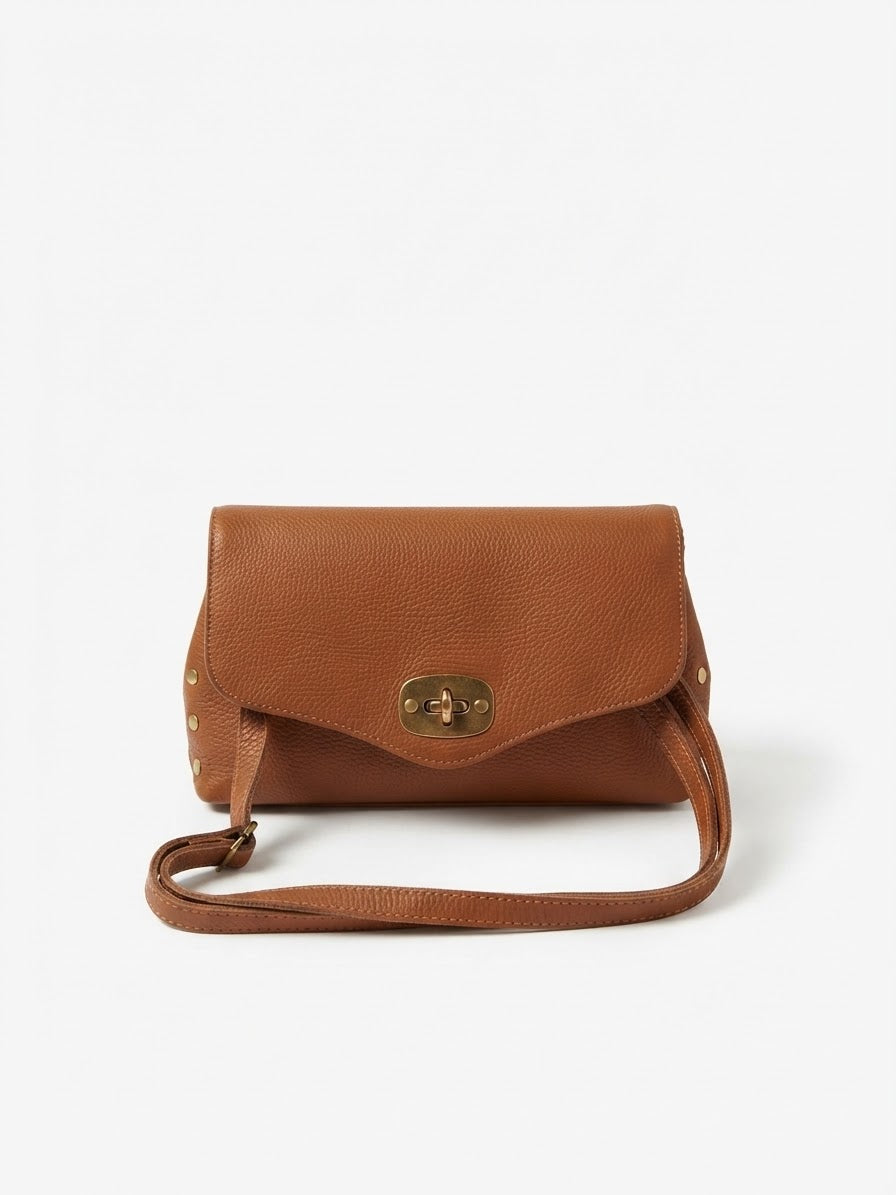 POLO SHOES BAGS - BORSA POSTINO CUOIO