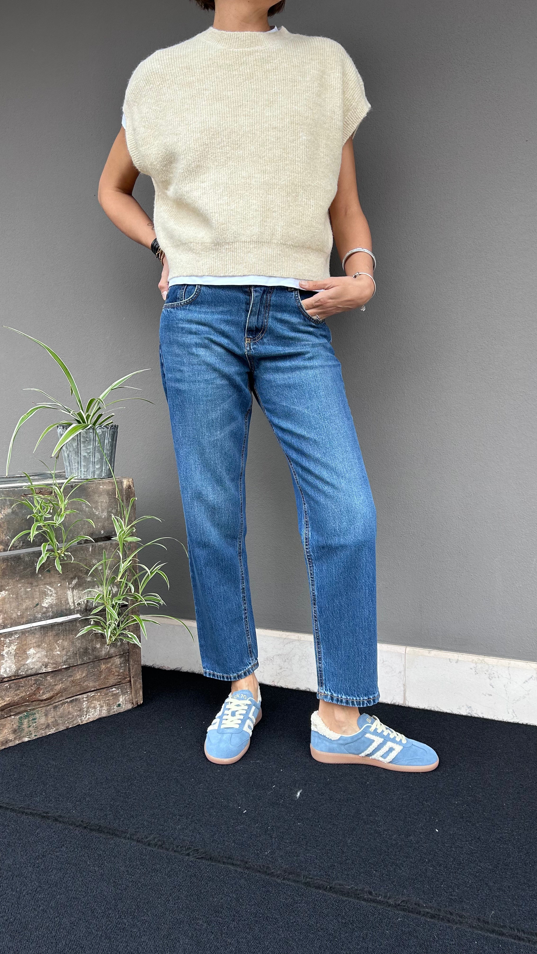 GOD SAVE DENIM - JEANS DENIM MOM BLU