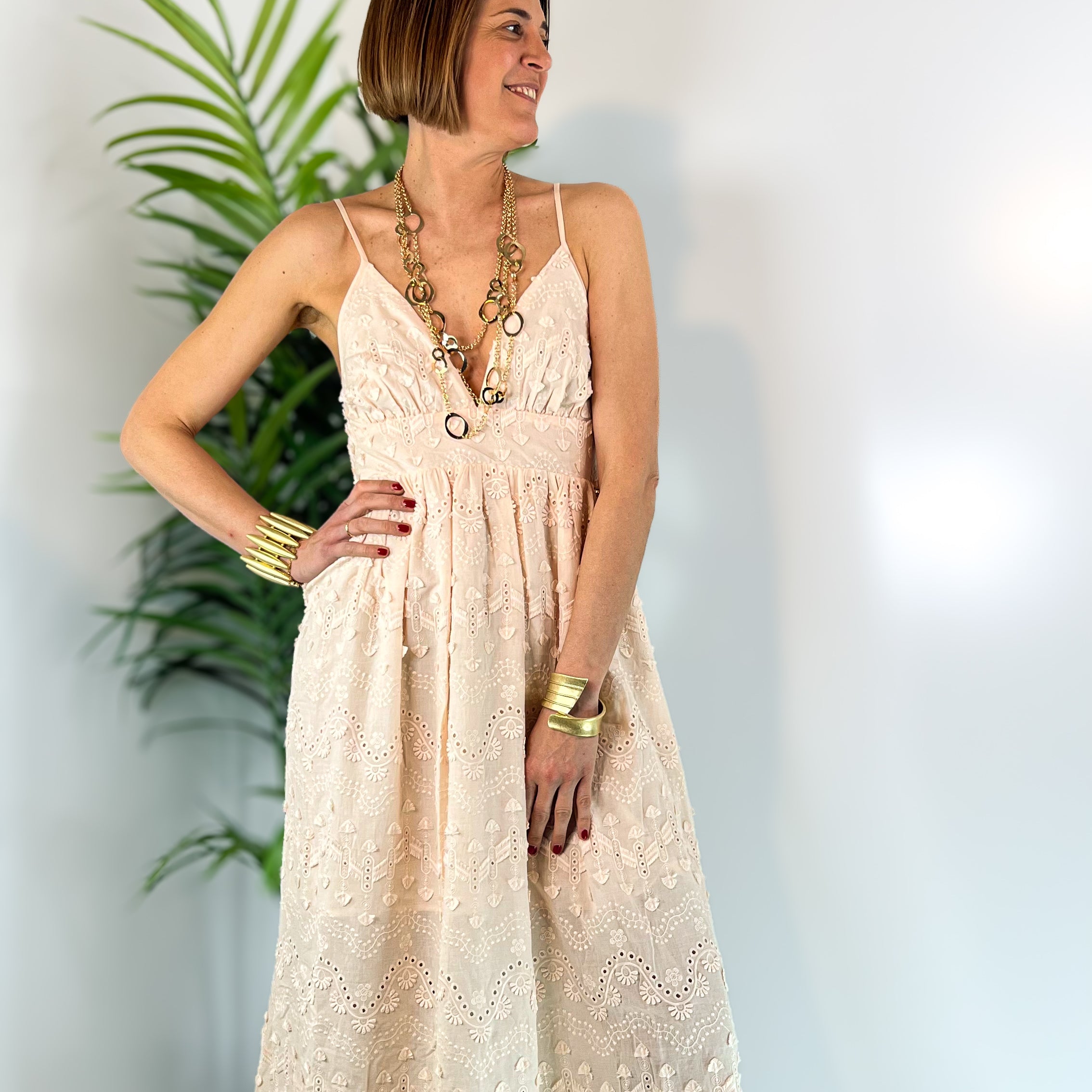 GOA GOA - ABITO SYRAN ECRU WHITE