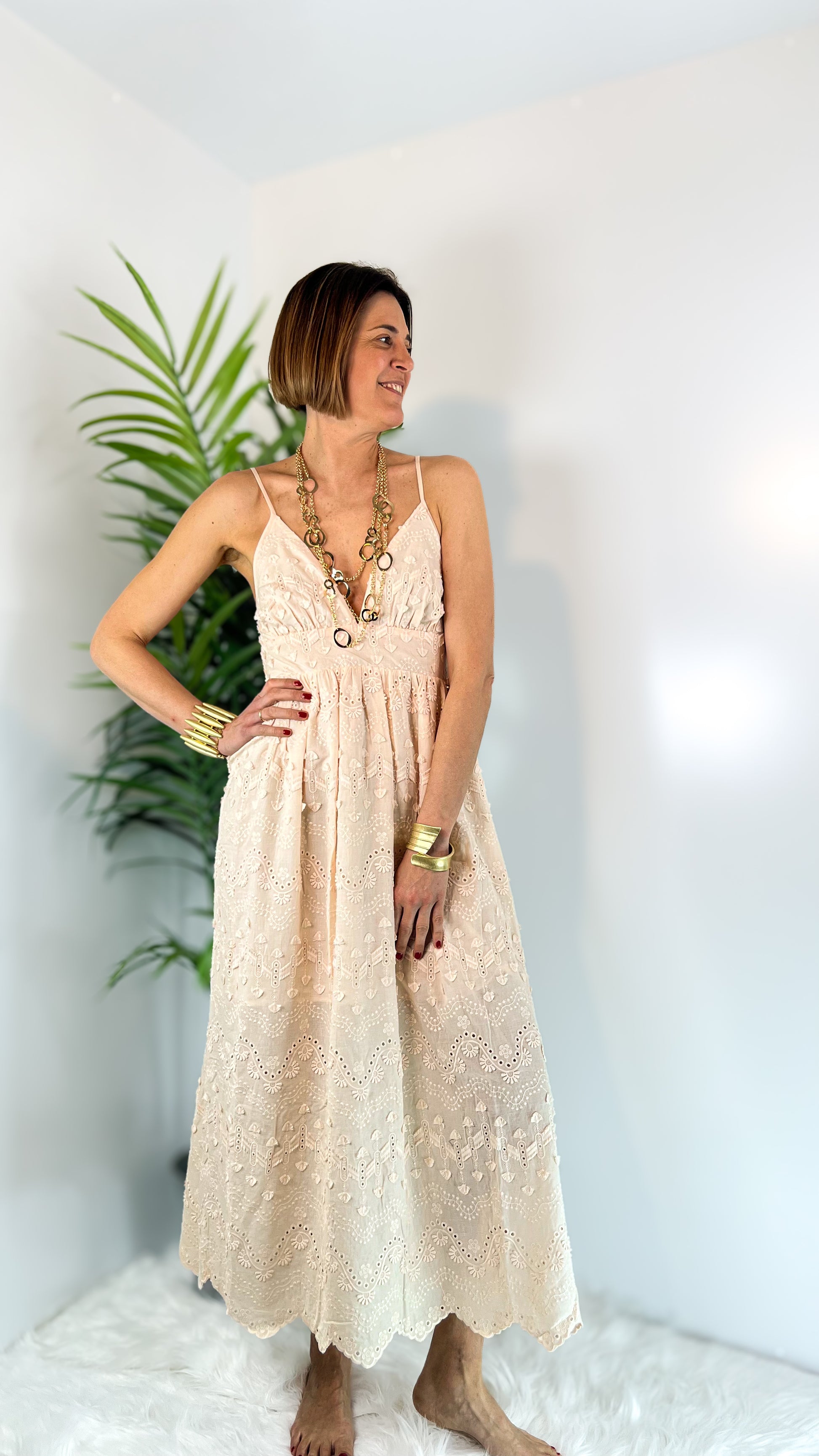 GOA GOA - ABITO SYRAN ECRU WHITE