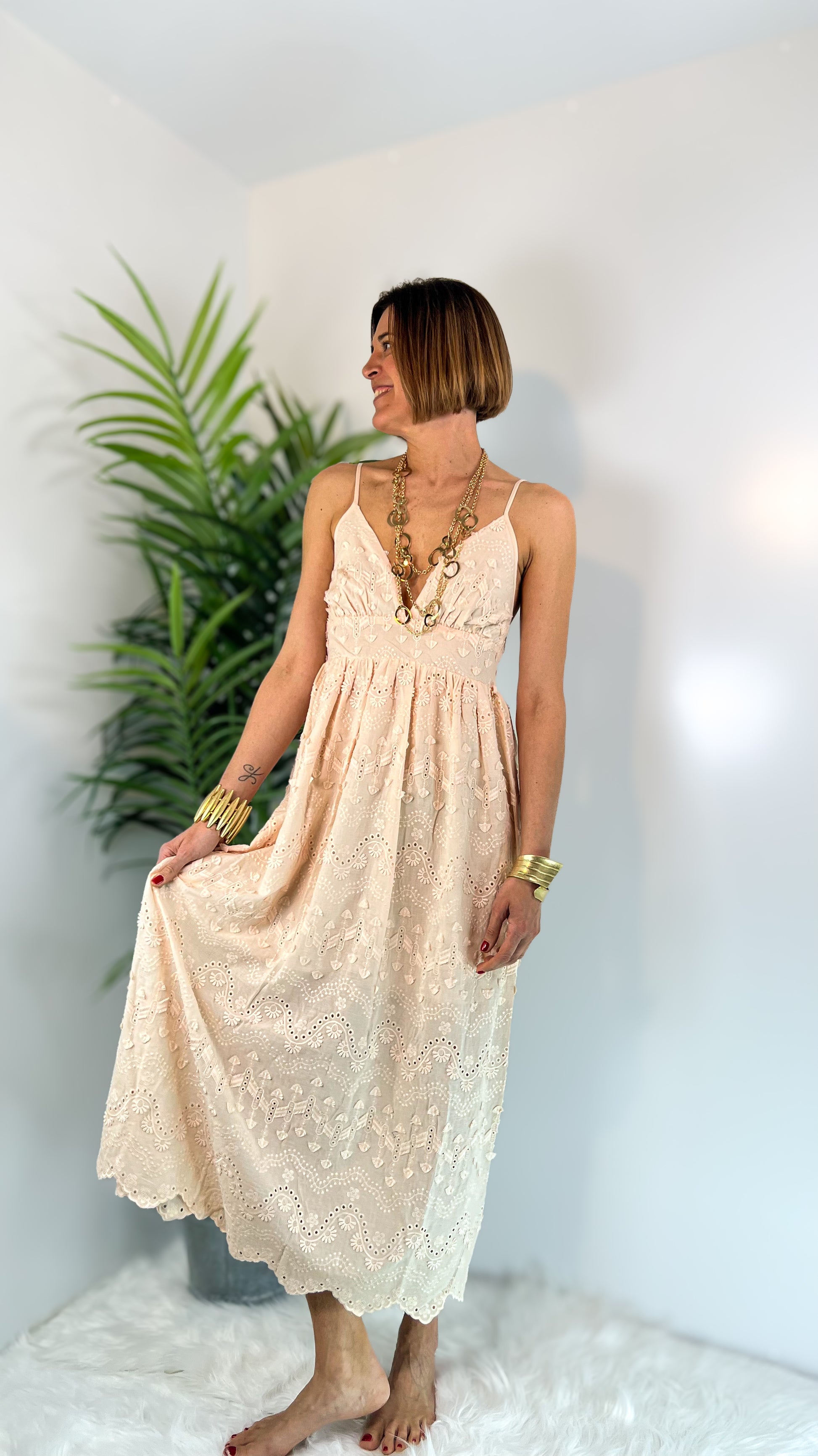 GOA GOA - ABITO SYRAN ECRU WHITE