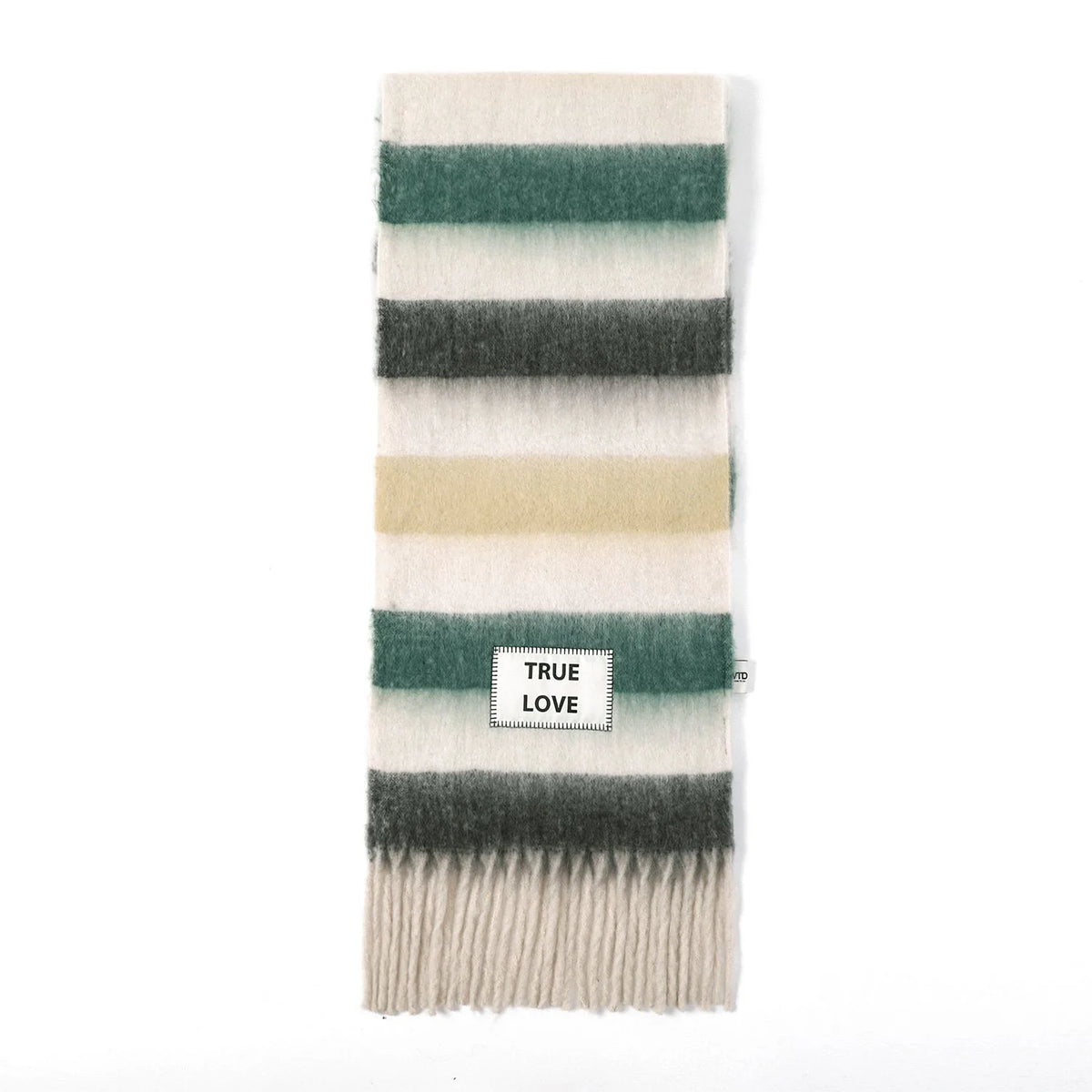 VERB TO DO - MAXI SCARF TRUE LOVE STRIPES WHITE