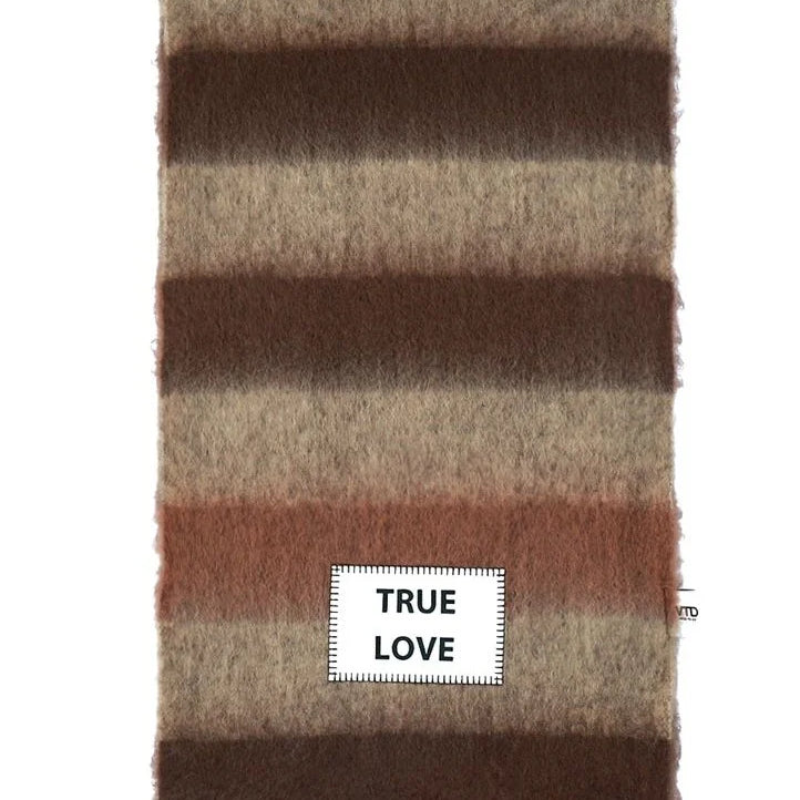 VERB TO DO - MAXI SCARF TRUE LOVE STRIPES BROWN