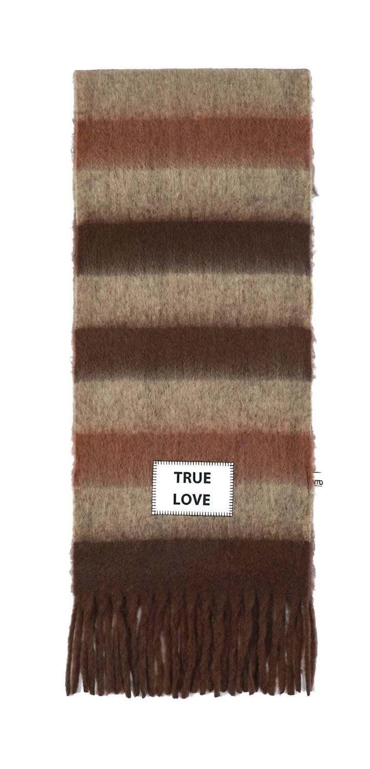 VERB TO DO - MAXI SCARF TRUE LOVE STRIPES BROWN