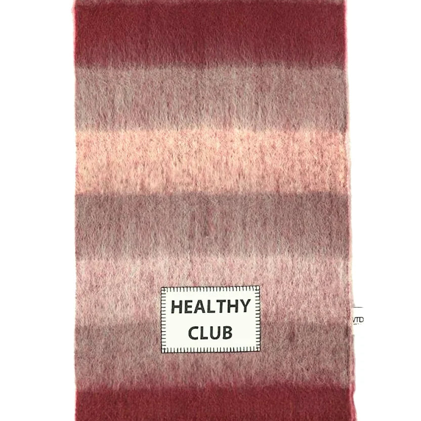 VERB TO DO -MAXISCARF HEALTHY CLUB BURGUNDY STRIPES