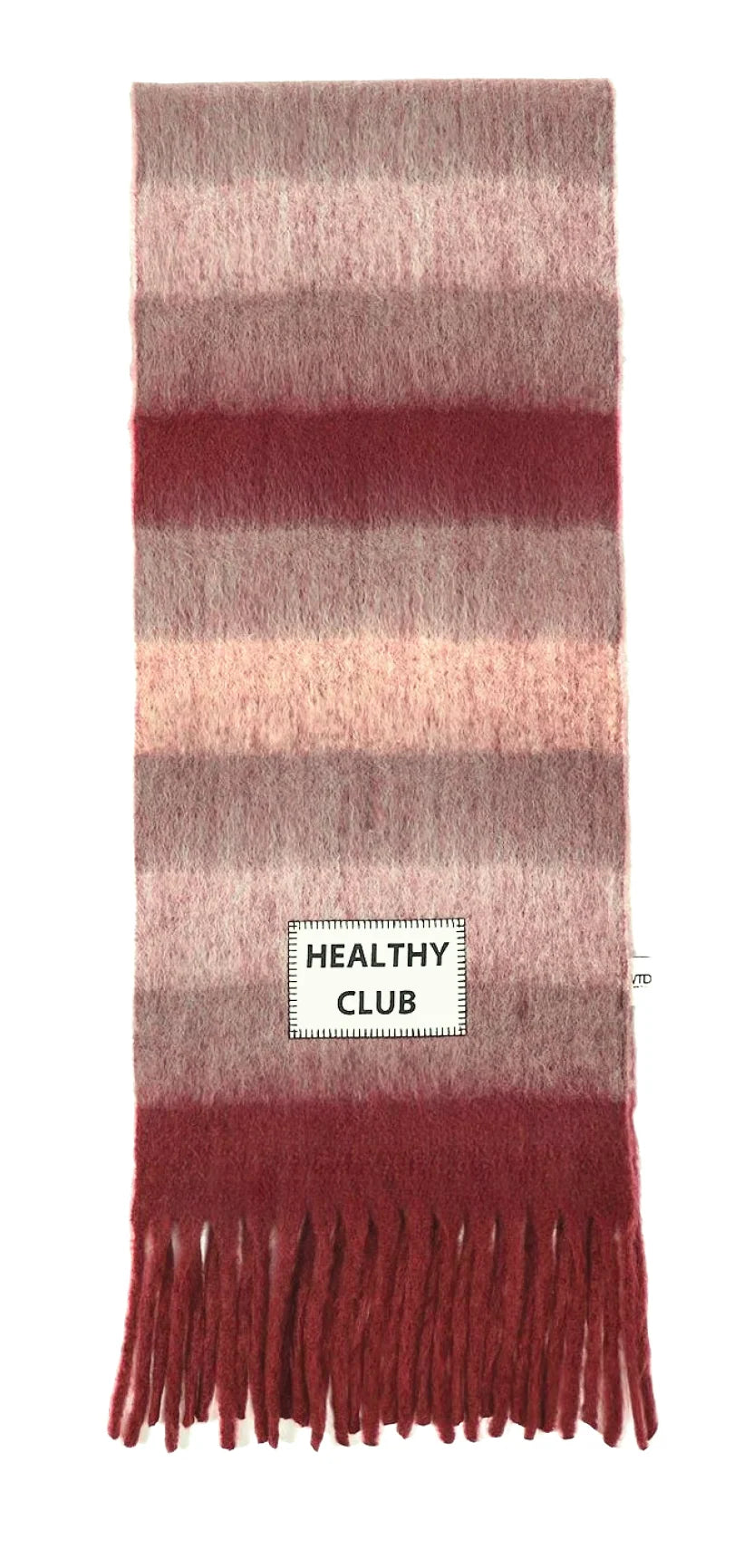 VERB TO DO -MAXISCARF HEALTHY CLUB BURGUNDY STRIPES