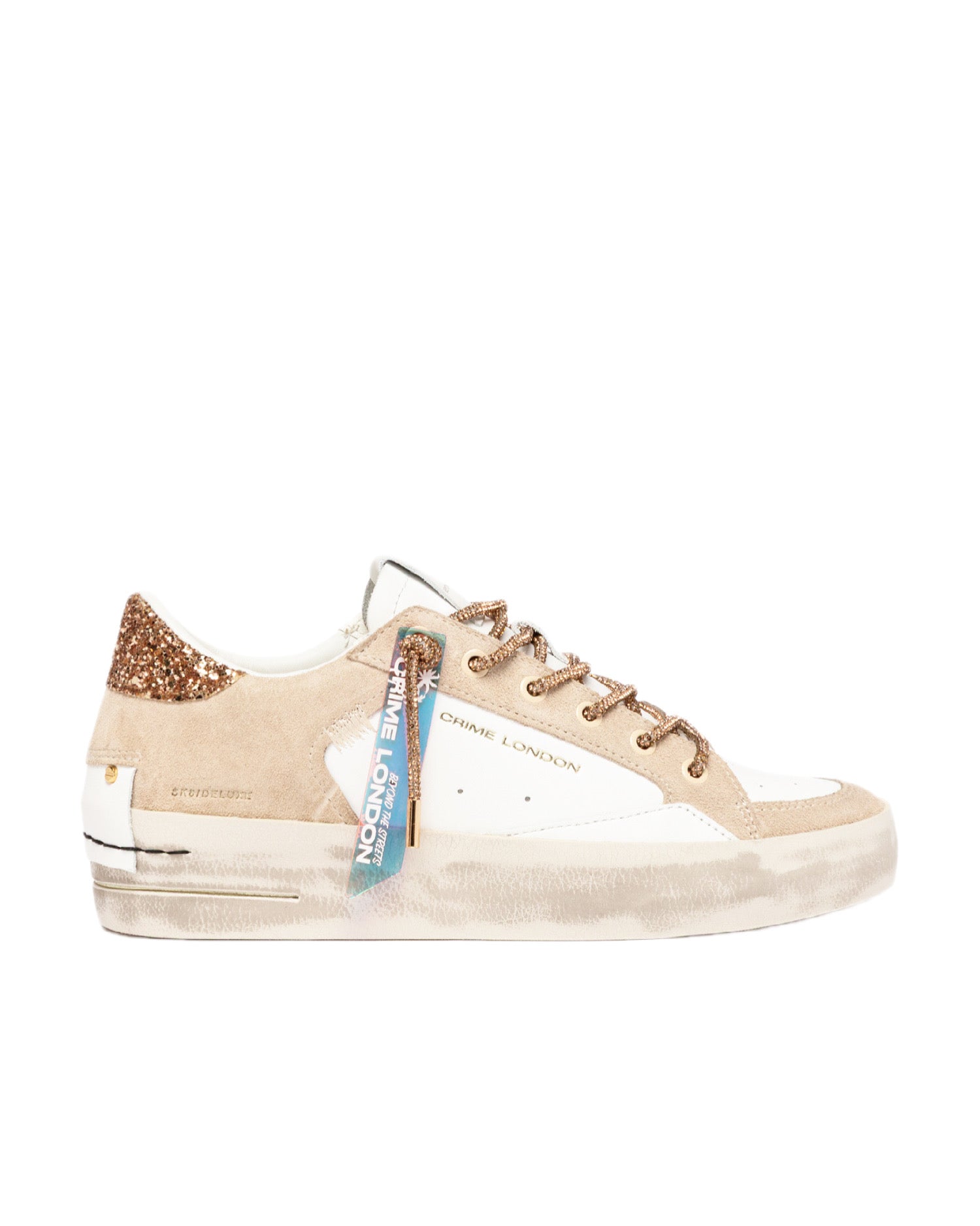 CRIME LONDON - SK8 DELUXE WEDGE CHAMPAGNE DUST