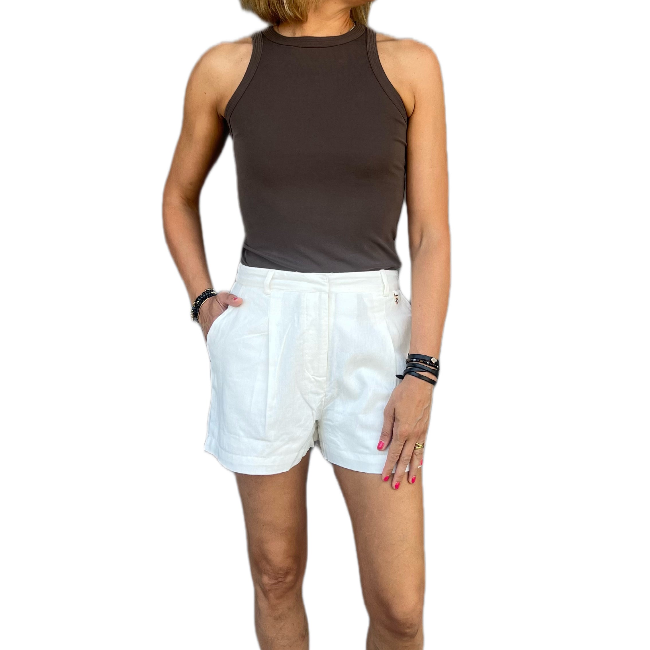 GOA GOA - SHORTS GEA CHAMBRAY BLUE