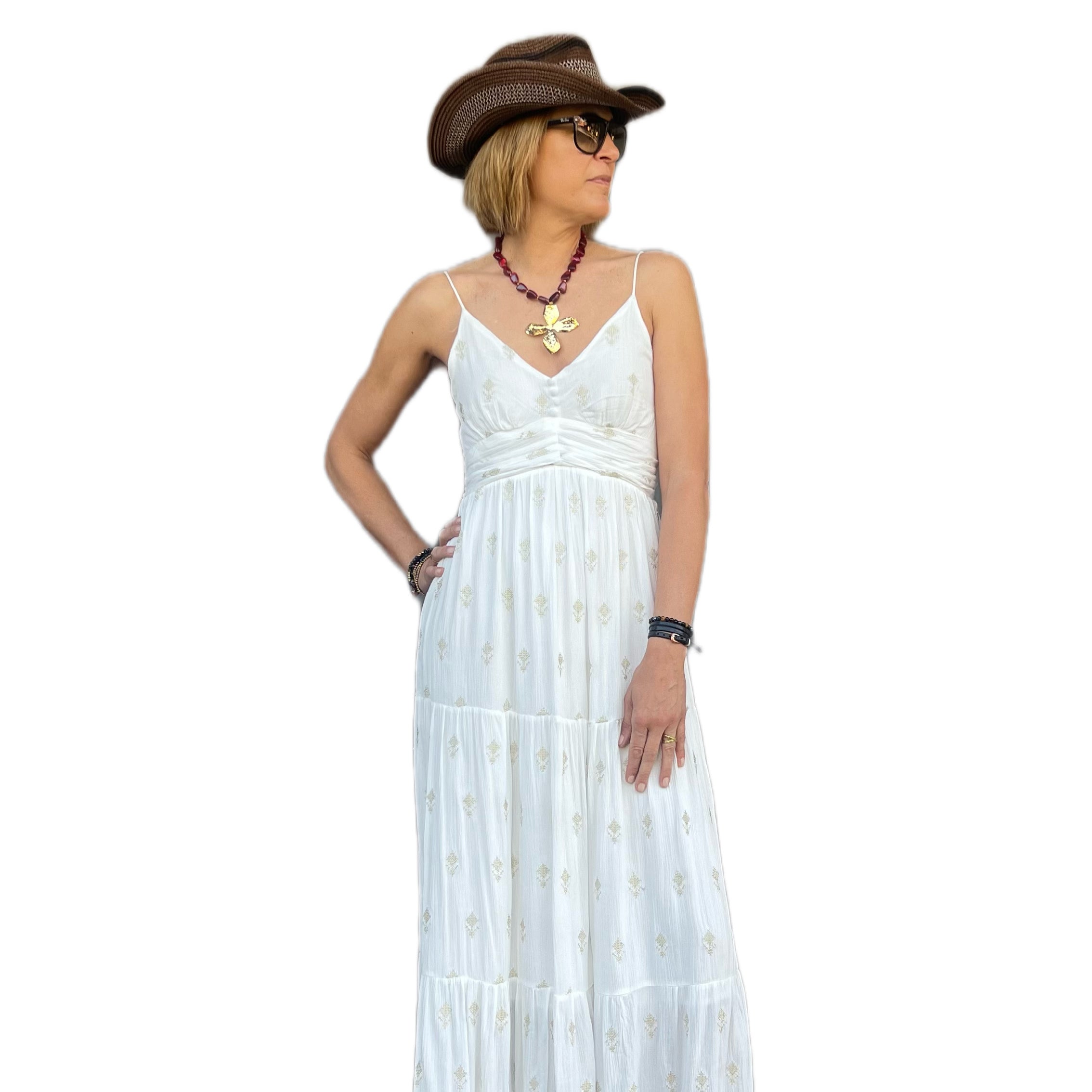 GOA GOA - VESTITO MAIA WHITE GOLD