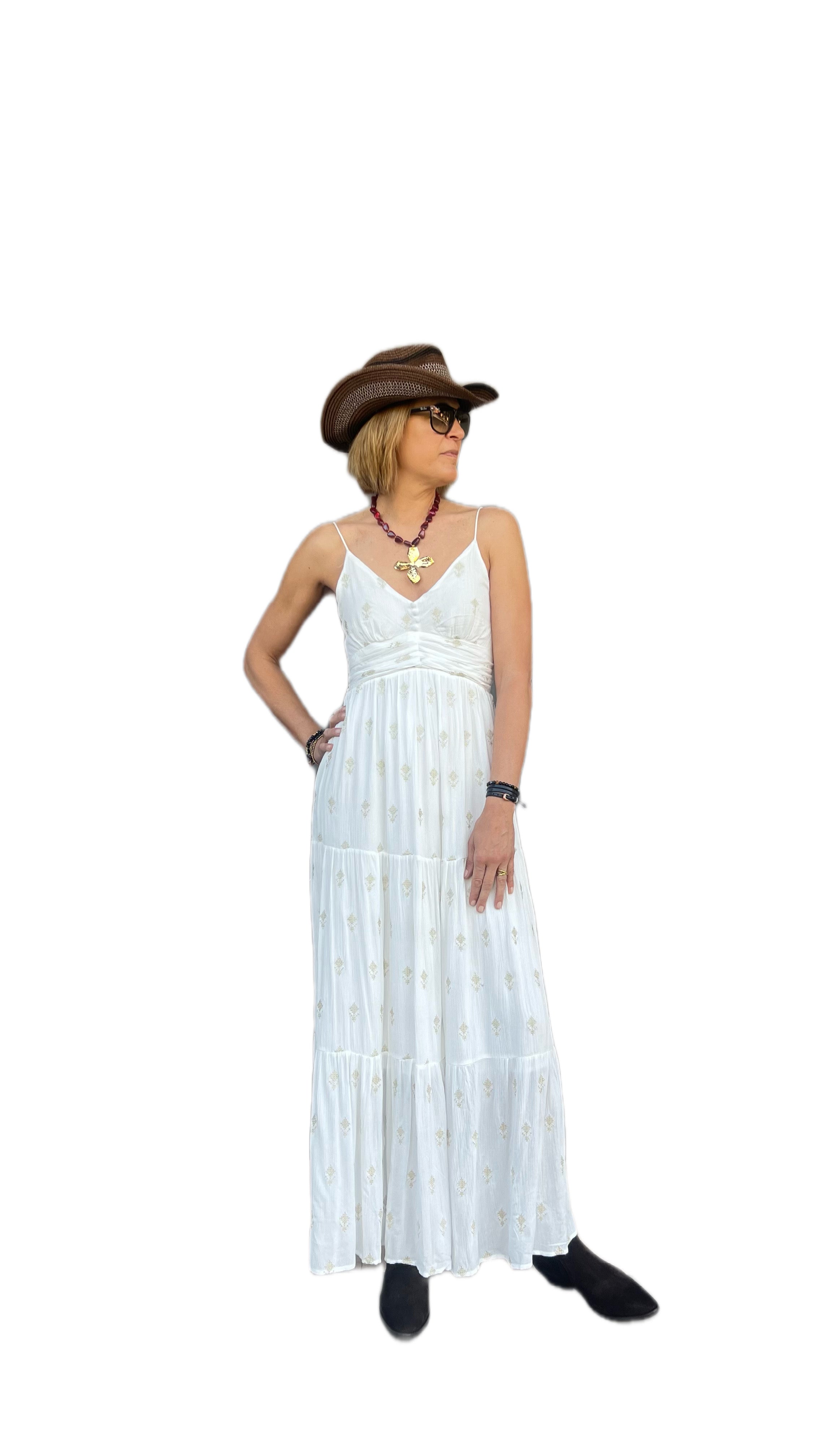 GOA GOA - VESTITO MAIA WHITE GOLD