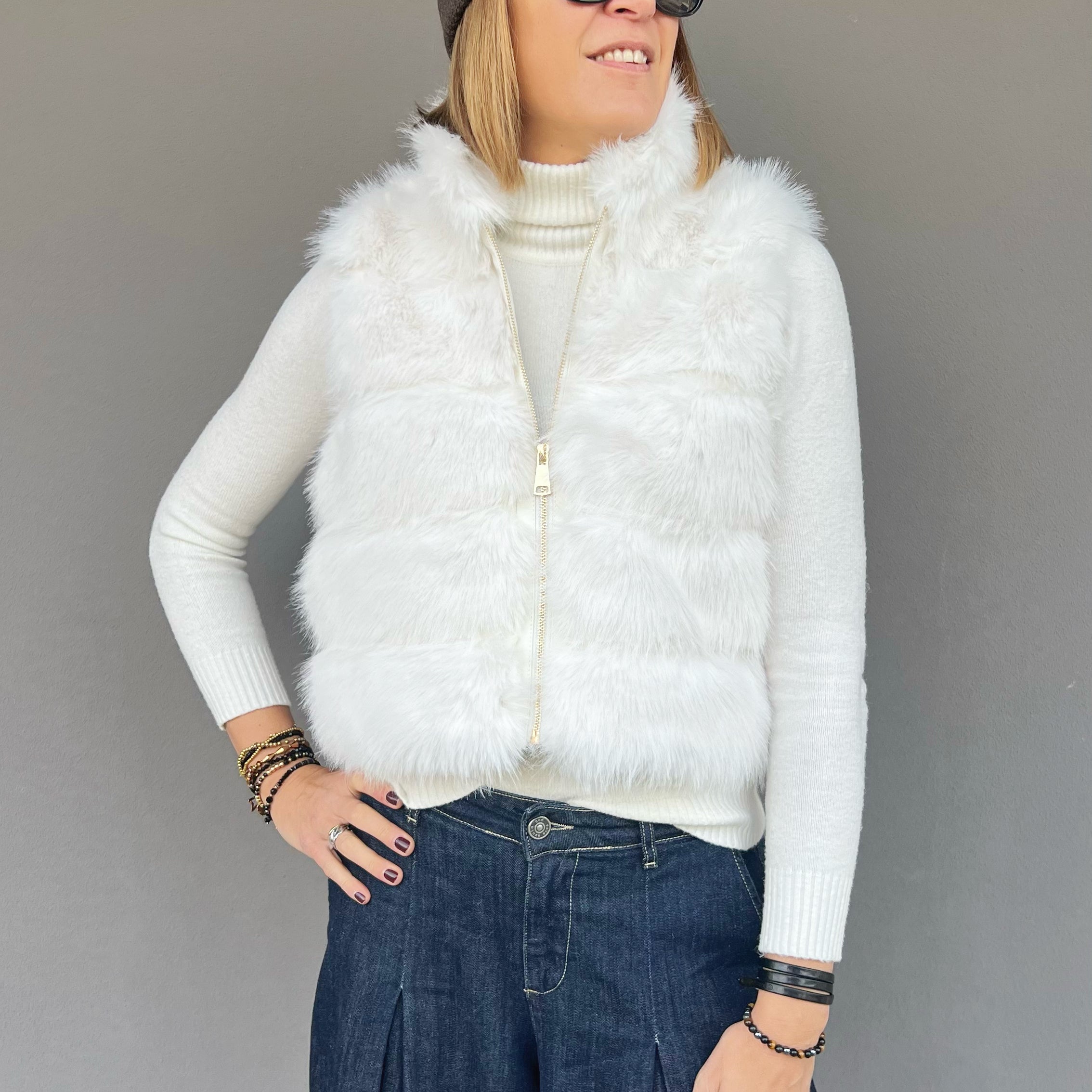 POLO SHOES - ECOPELLICCIA JOY WHITE