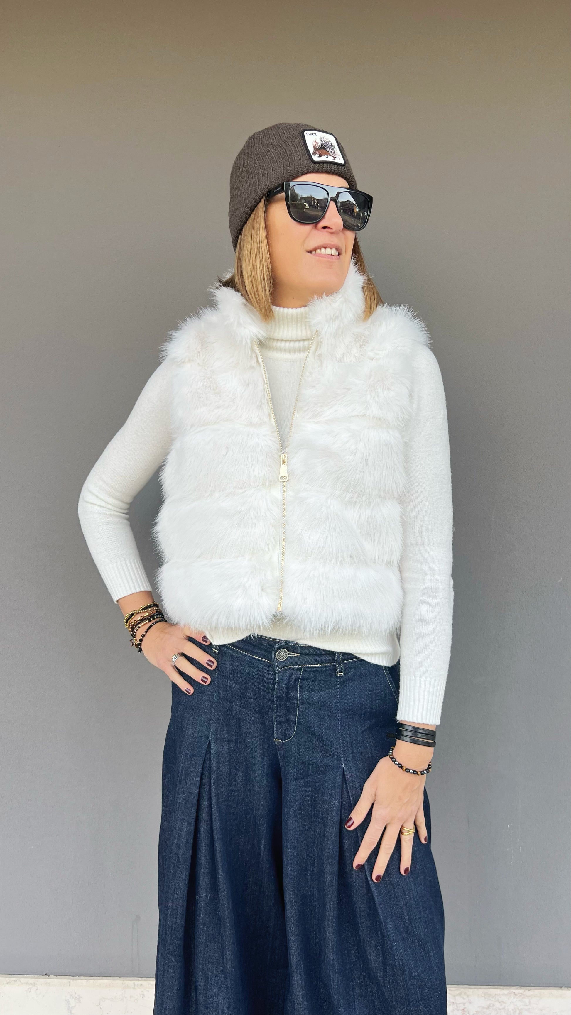 POLO SHOES - ECOPELLICCIA JOY WHITE