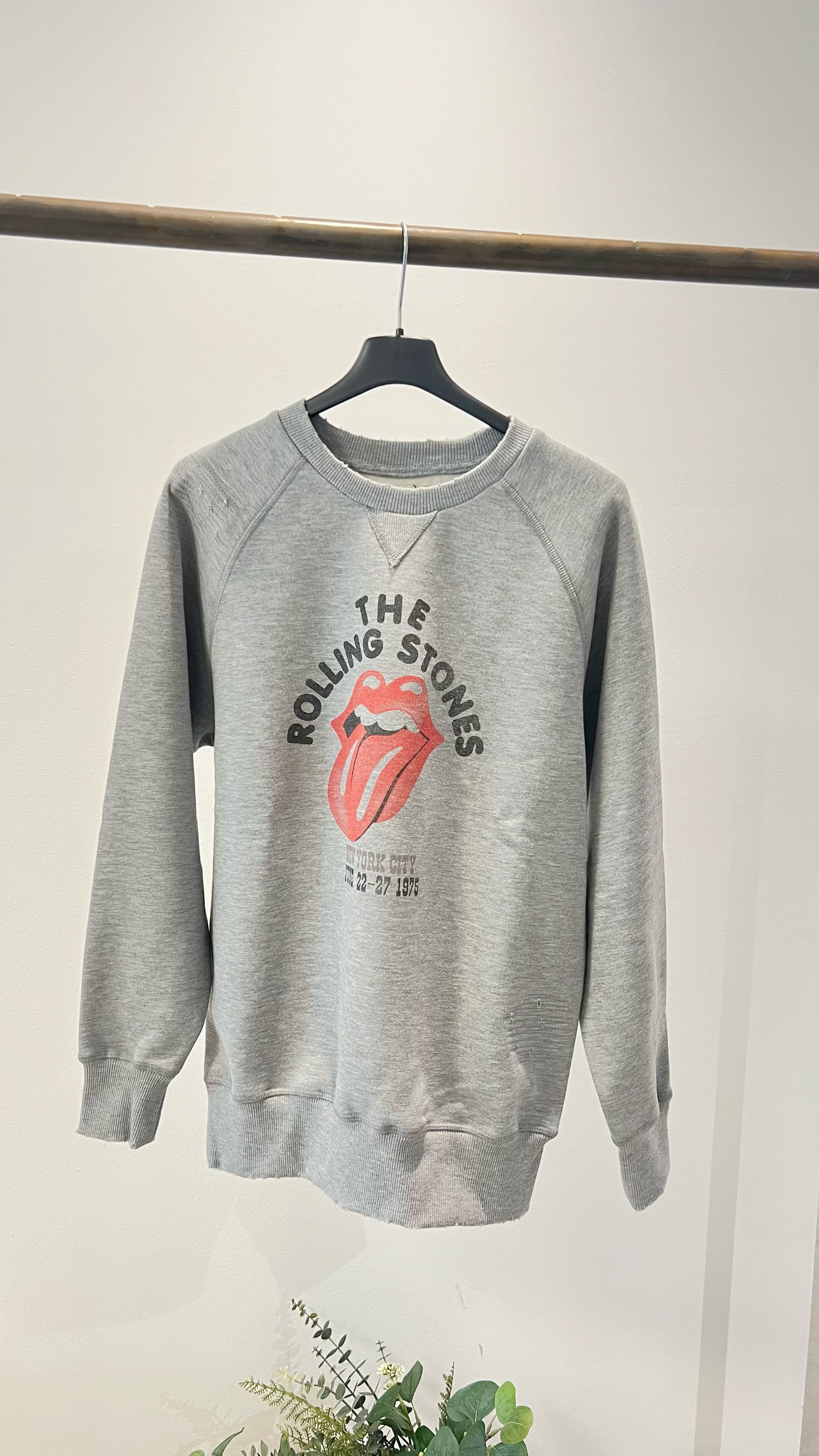 SOX IN THE BOX - FELPA GIROCOLLO THE ROLLING STONES GRIGIO MELANGE