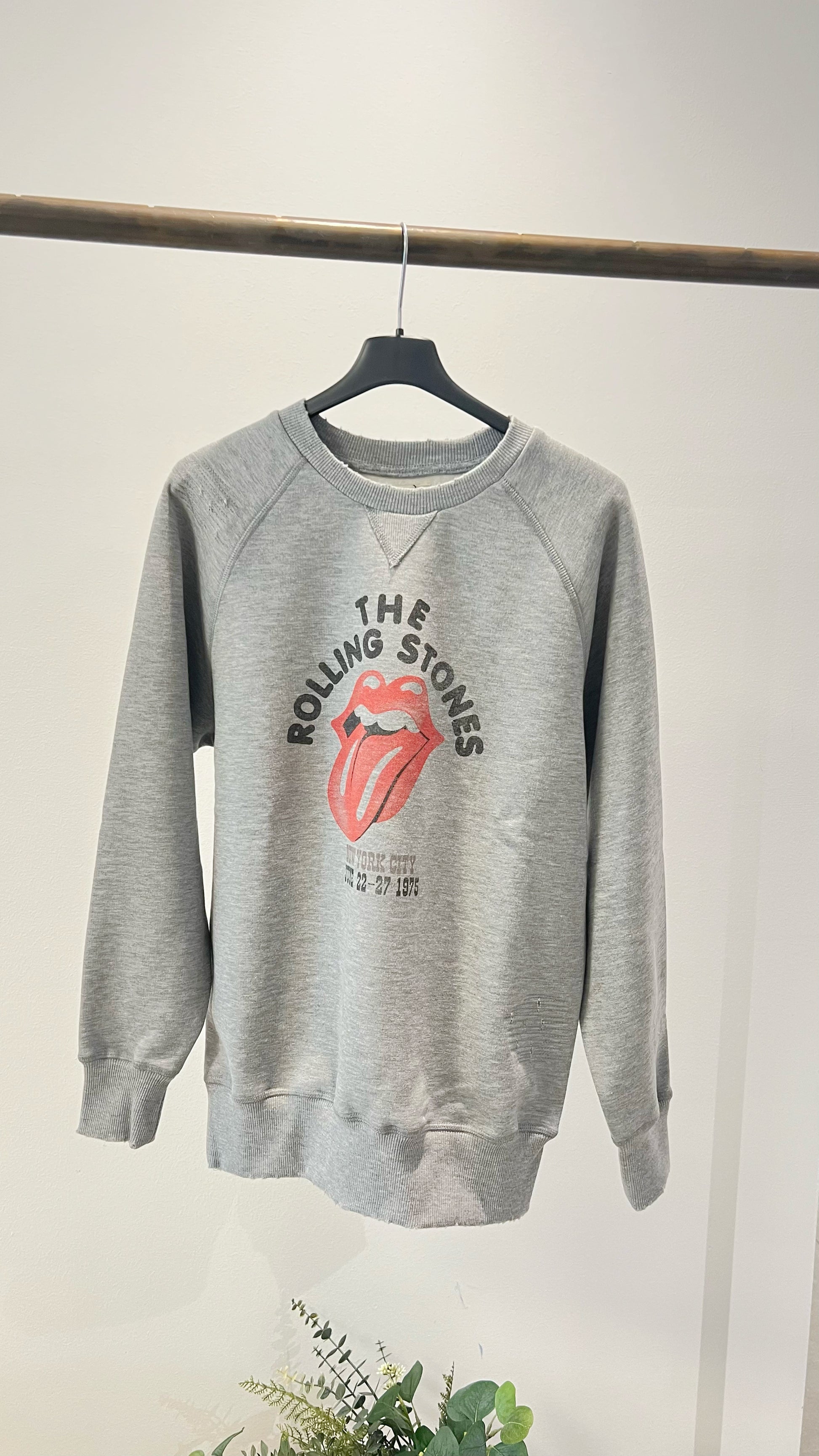 SOX IN THE BOX - FELPA GIROCOLLO THE ROLLING STONES GRIGIO MELANGE