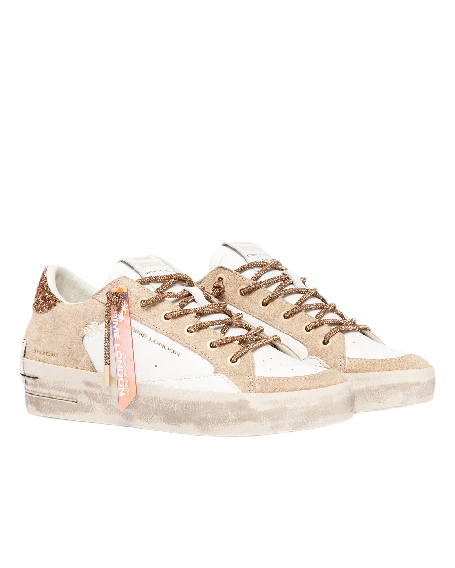 CRIME LONDON - SK8 DELUXE WEDGE CHAMPAGNE DUST