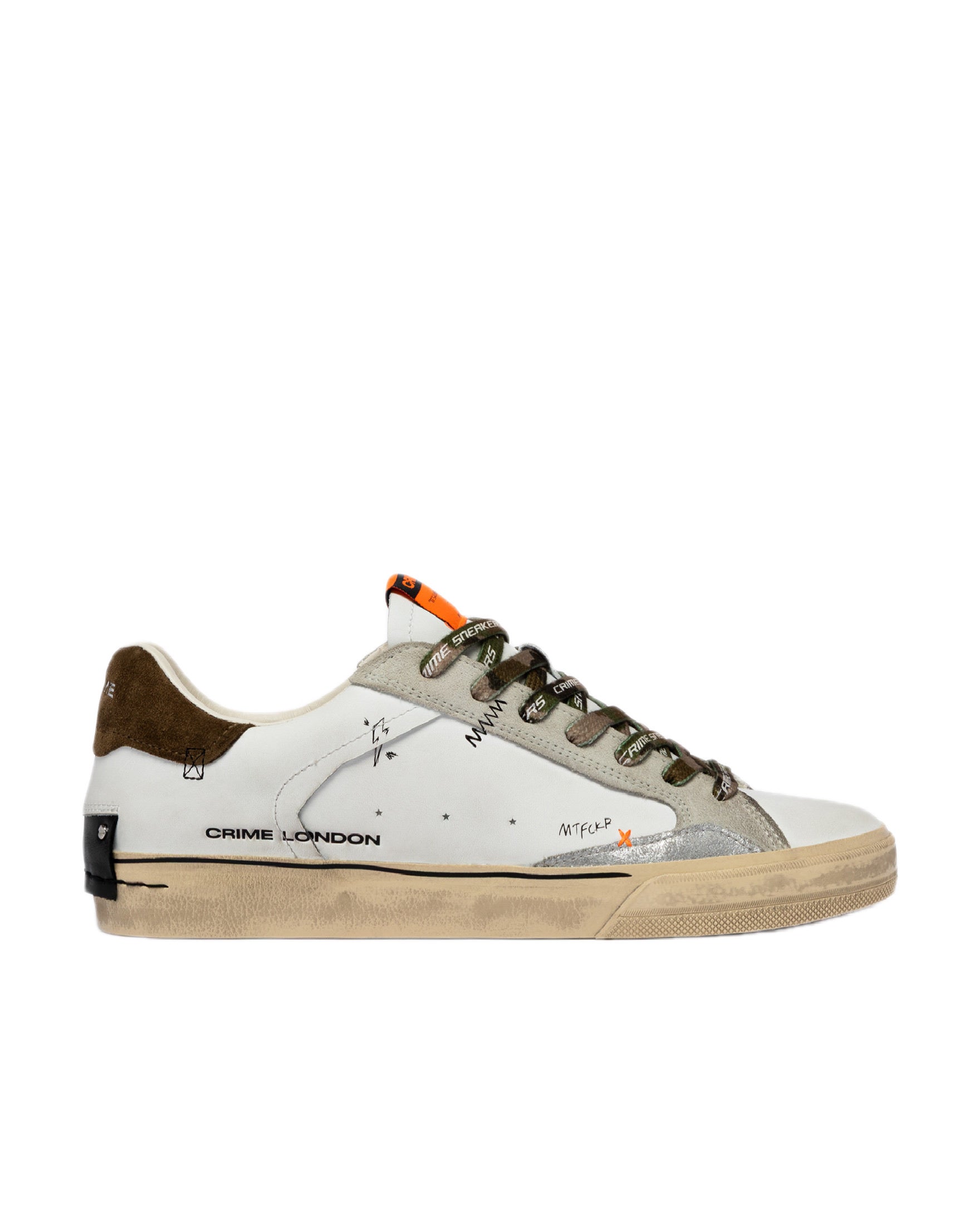 CRIME LONDON - DISTRESSED DECONSTRUCTED MILITARY GREEN