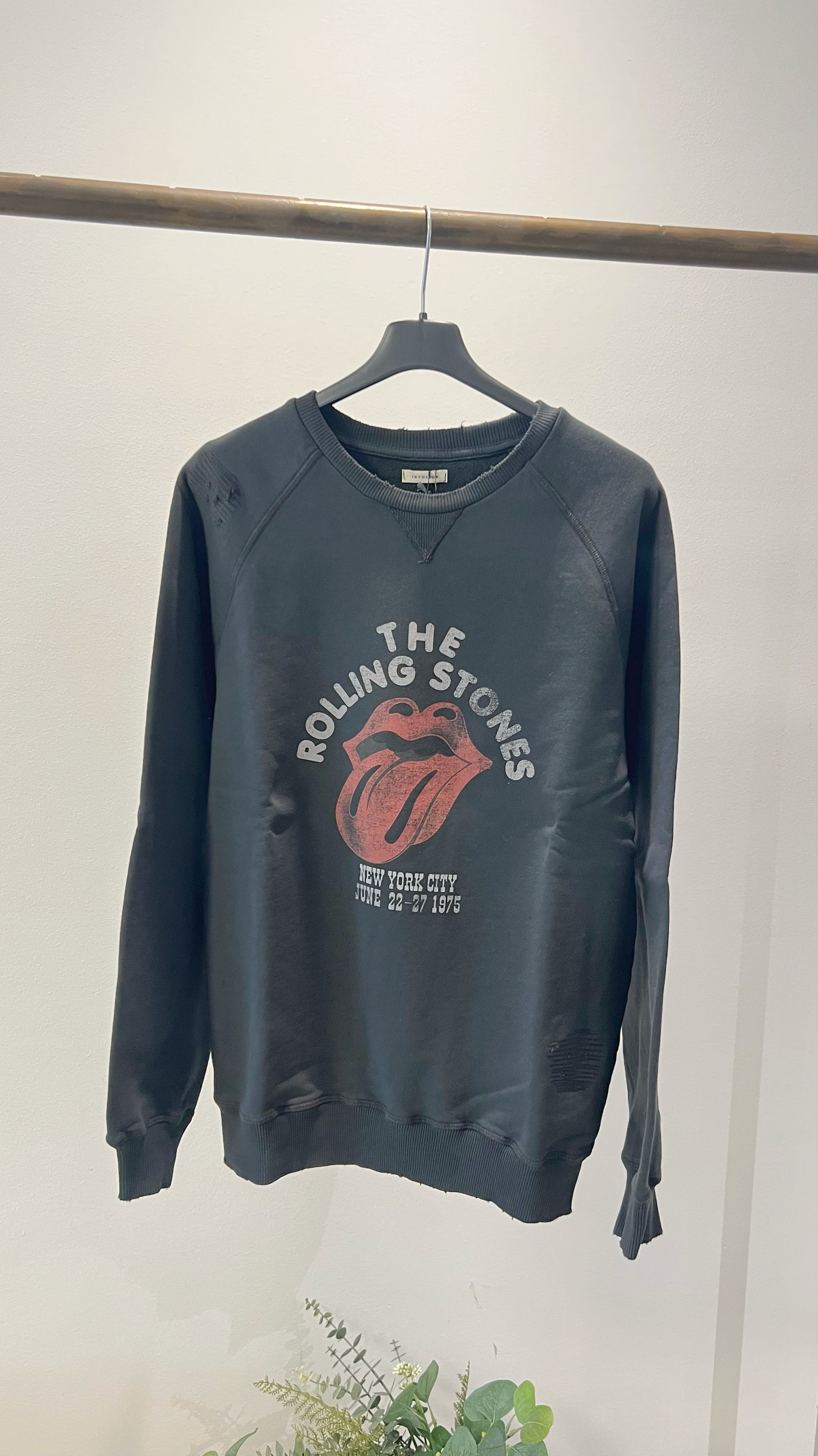 SOX IN THE BOX - FELPA GIROCOLLO THE ROLLING STONES NERA