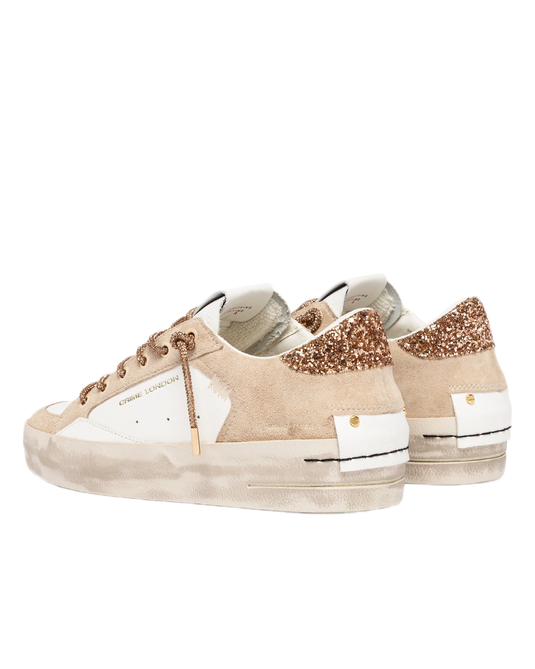CRIME LONDON - SK8 DELUXE WEDGE CHAMPAGNE DUST