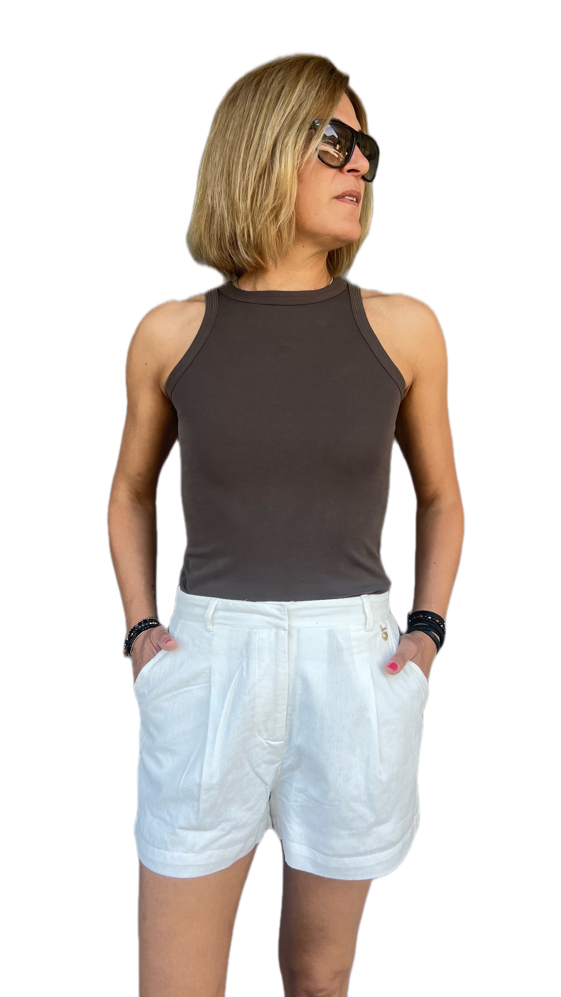 GOA GOA - SHORTS GEA CHAMBRAY BLUE