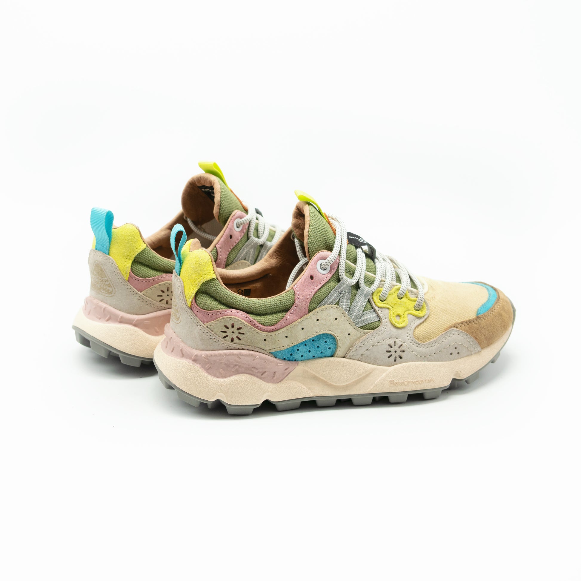 FLOWER MOUNTAIN - YAMANO 3 SUEDE CANVAS BEIGE WHITE IVORY