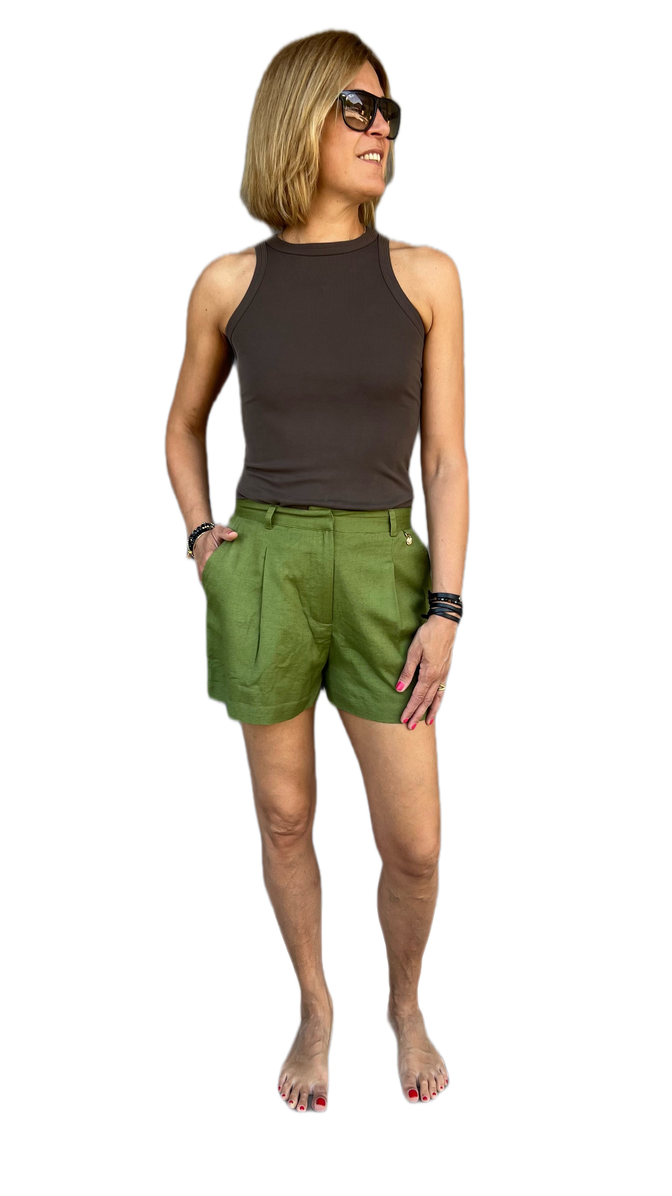 GOA GOA - SHORTS GEA KAKI GREEN