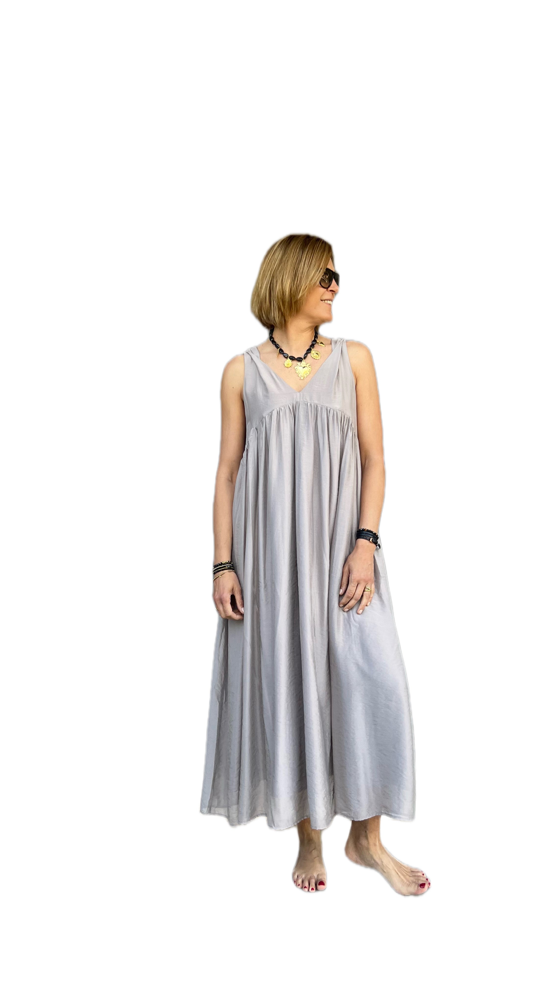 ELEH - VESTITO LUNGO GRIGIO