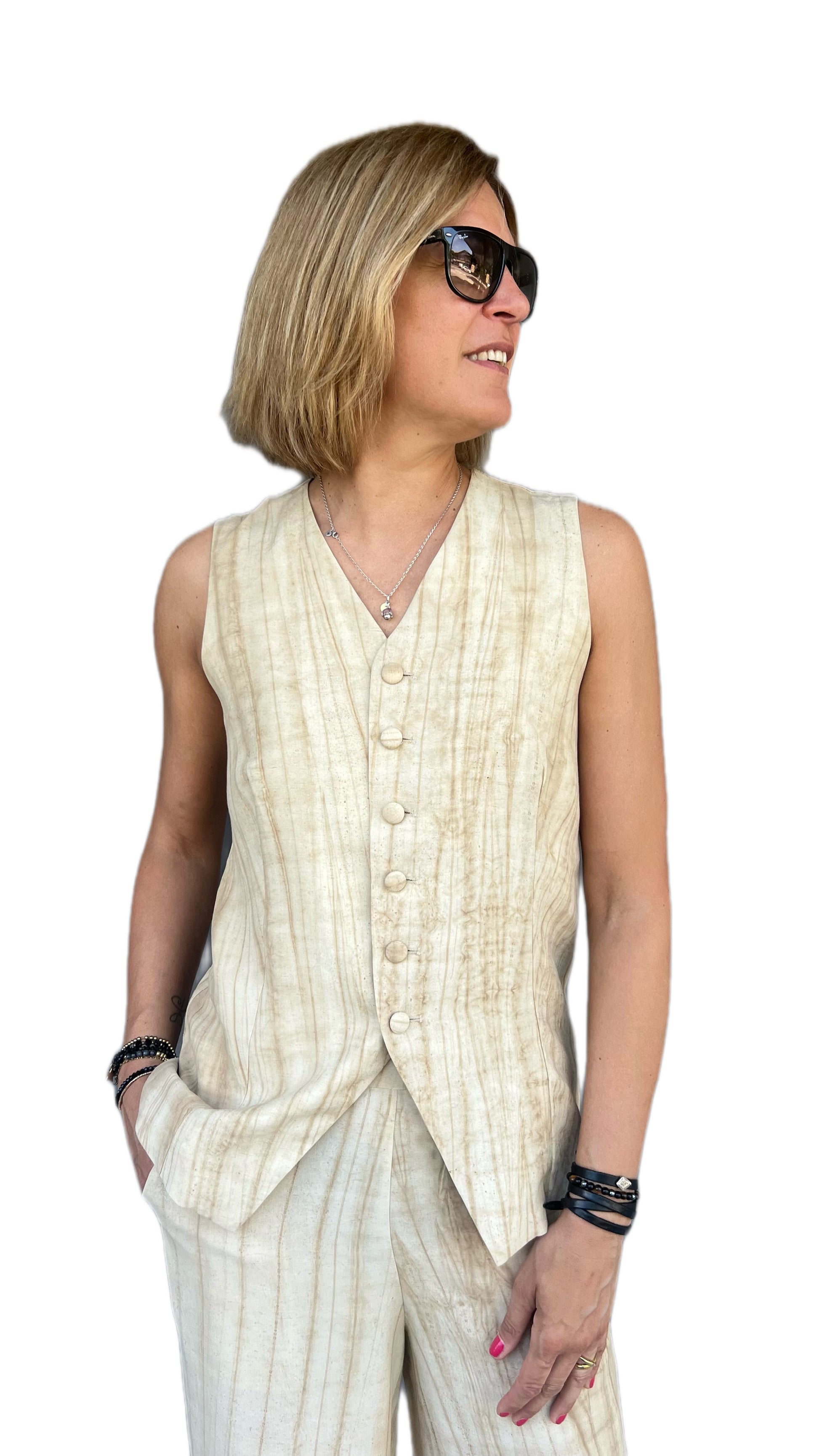 GOA GOA - COMPLETO GILET PANTALONE SAHARA