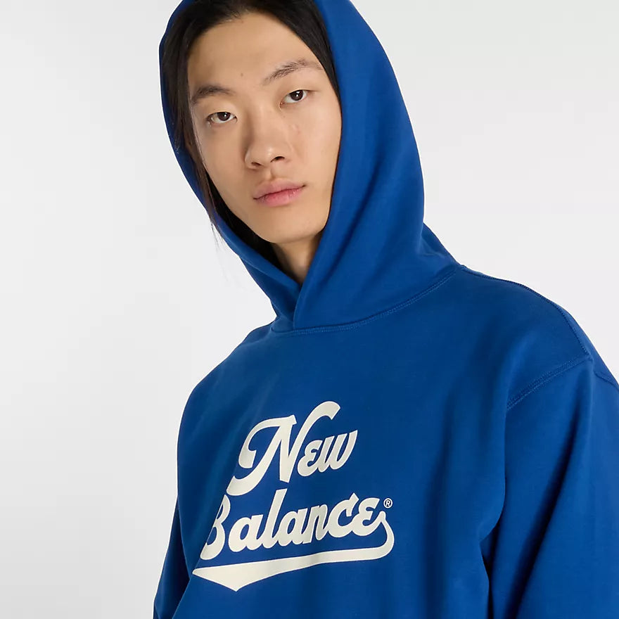 NEW BALANCE -ATHLETICS LEGACY HOODIE GALAXY BLUE