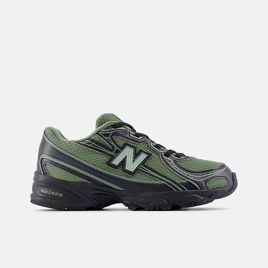 NEW BALANCE - NEW BALANCE 740 BUNGEE LACE UTILITY GREEN CON PHANTOM KIDS