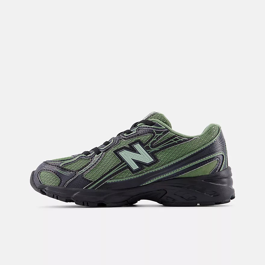 NEW BALANCE - NEW BALANCE 740 BUNGEE LACE UTILITY GREEN CON PHANTOM KIDS