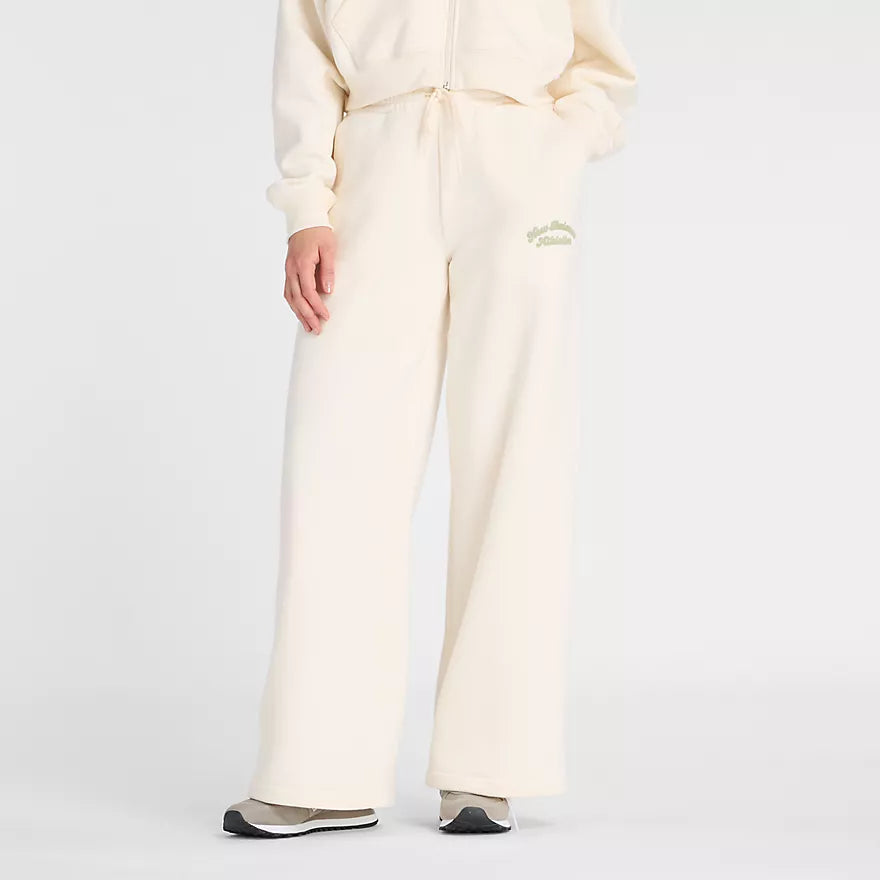 NEW BALANCE - LINEAR HERITAGE FLEECE WIDE LEG PANT PERMAFROST