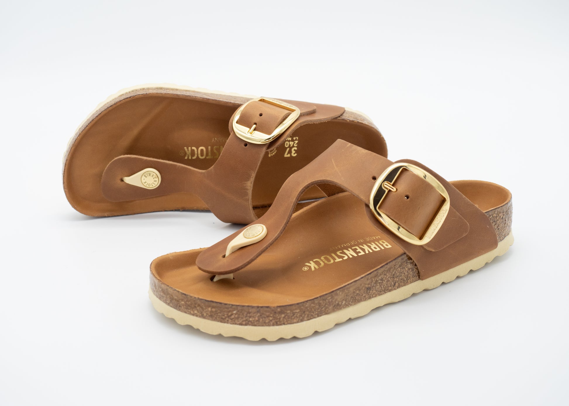 BIRKENSTOCK - GIZEH BIG BUCKLE CUOIO